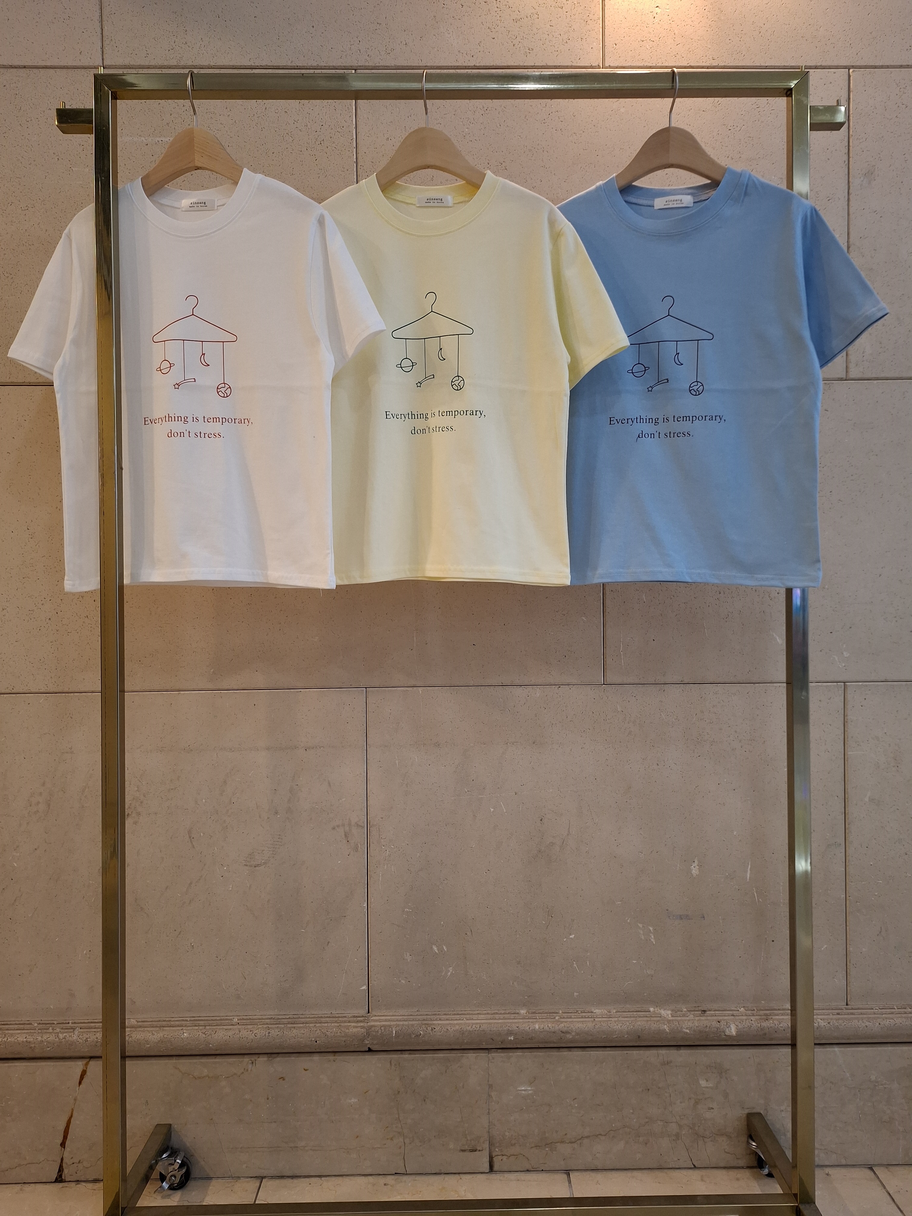 コットンラウンドネックベーシックスリム半袖ロゴTシャツ | 詳細画像12