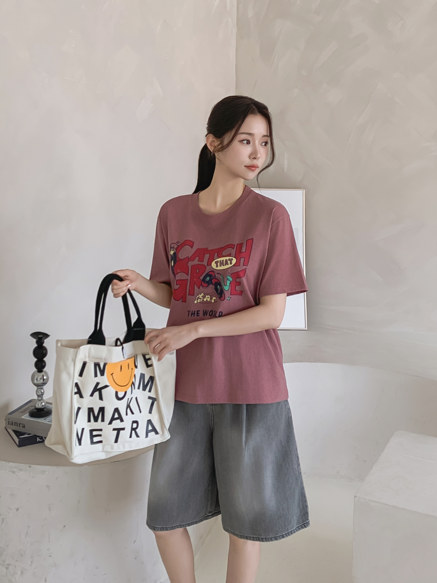 コットンラウンドネックベーシック半袖ロゴTシャツ | 詳細画像6