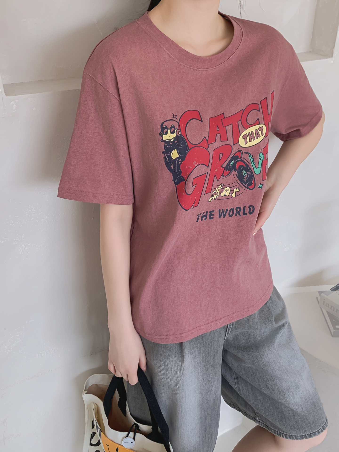 コットンラウンドネックベーシック半袖ロゴTシャツ | 詳細画像7
