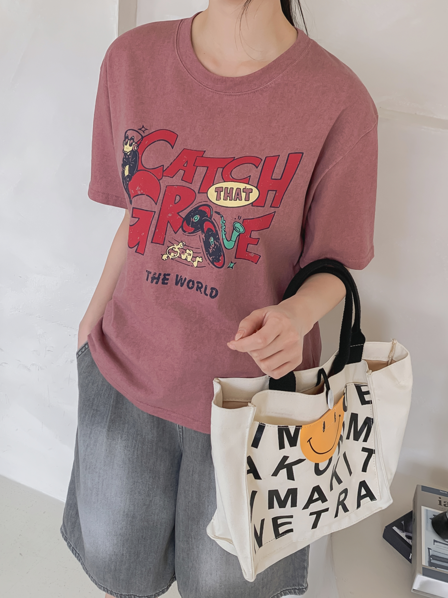 コットンラウンドネックベーシック半袖ロゴTシャツ | 詳細画像8