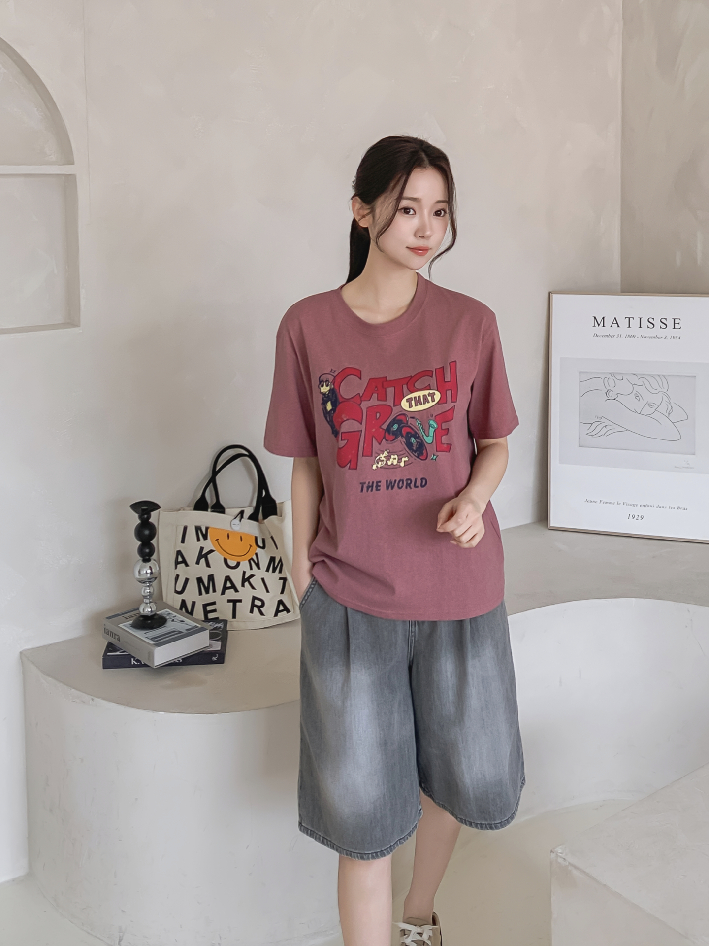 コットンラウンドネックベーシック半袖ロゴTシャツ | 詳細画像12
