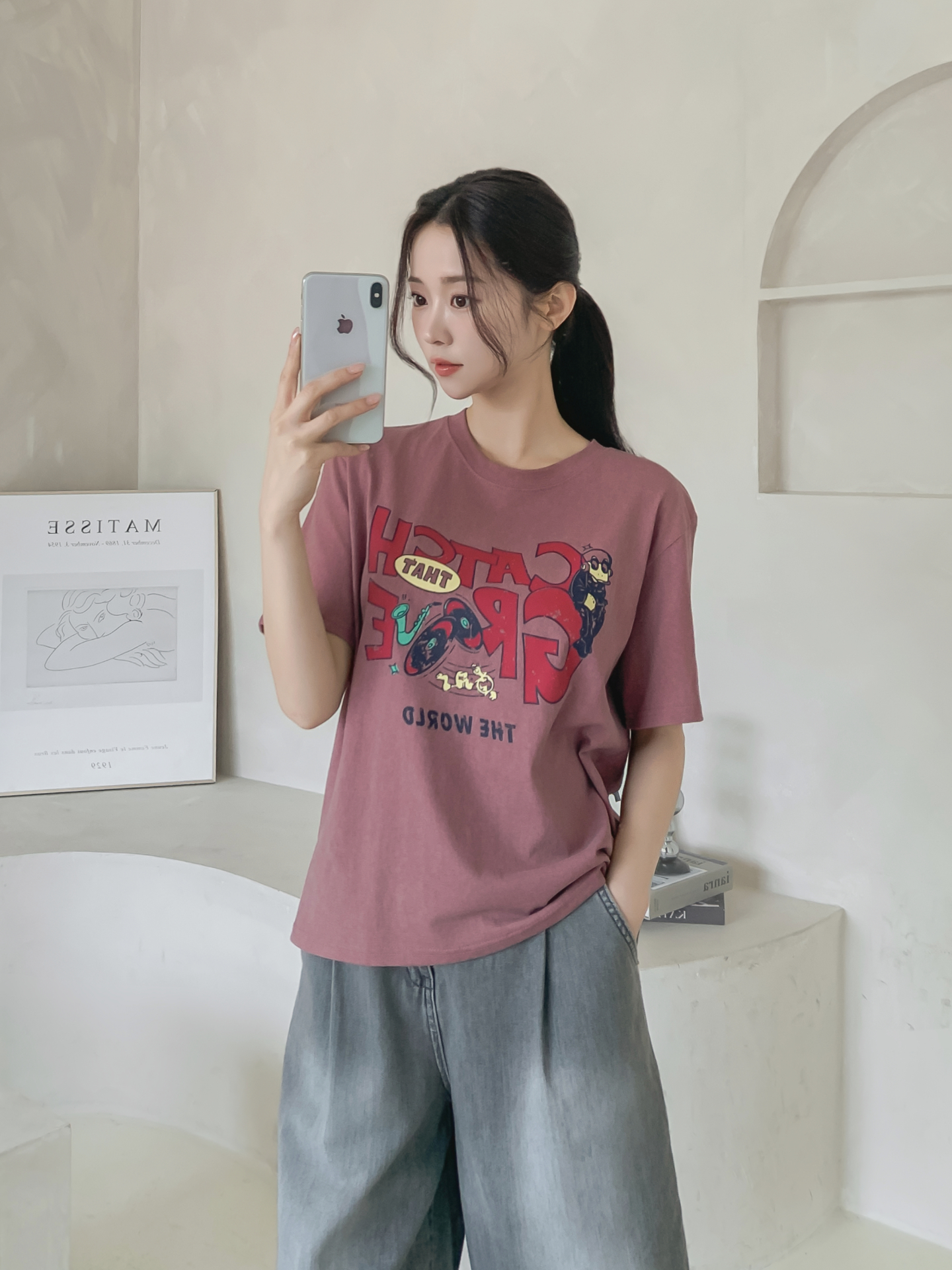 コットンラウンドネックベーシック半袖ロゴTシャツ | 詳細画像14