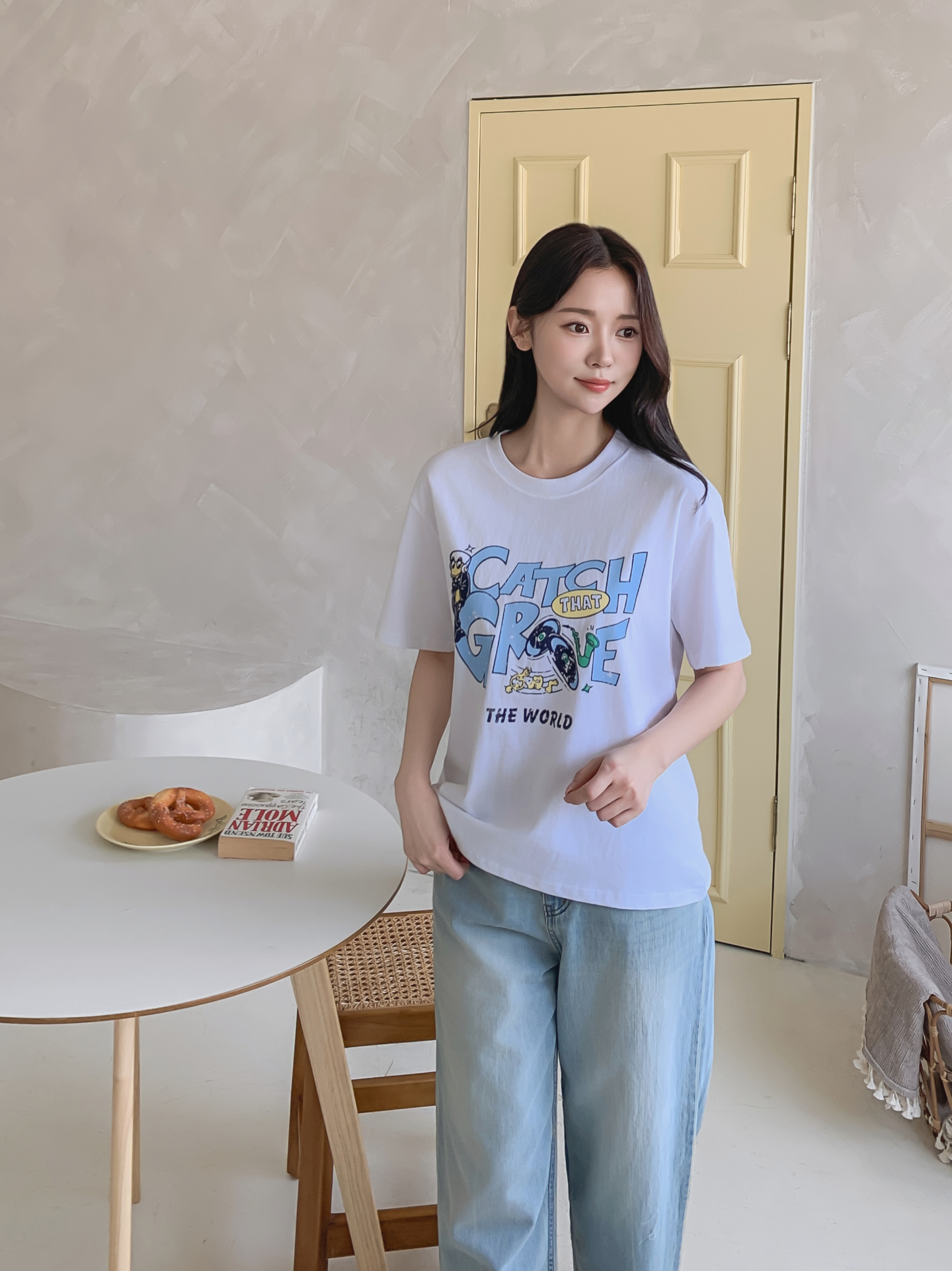 コットンラウンドネックベーシック半袖ロゴTシャツ | 詳細画像16