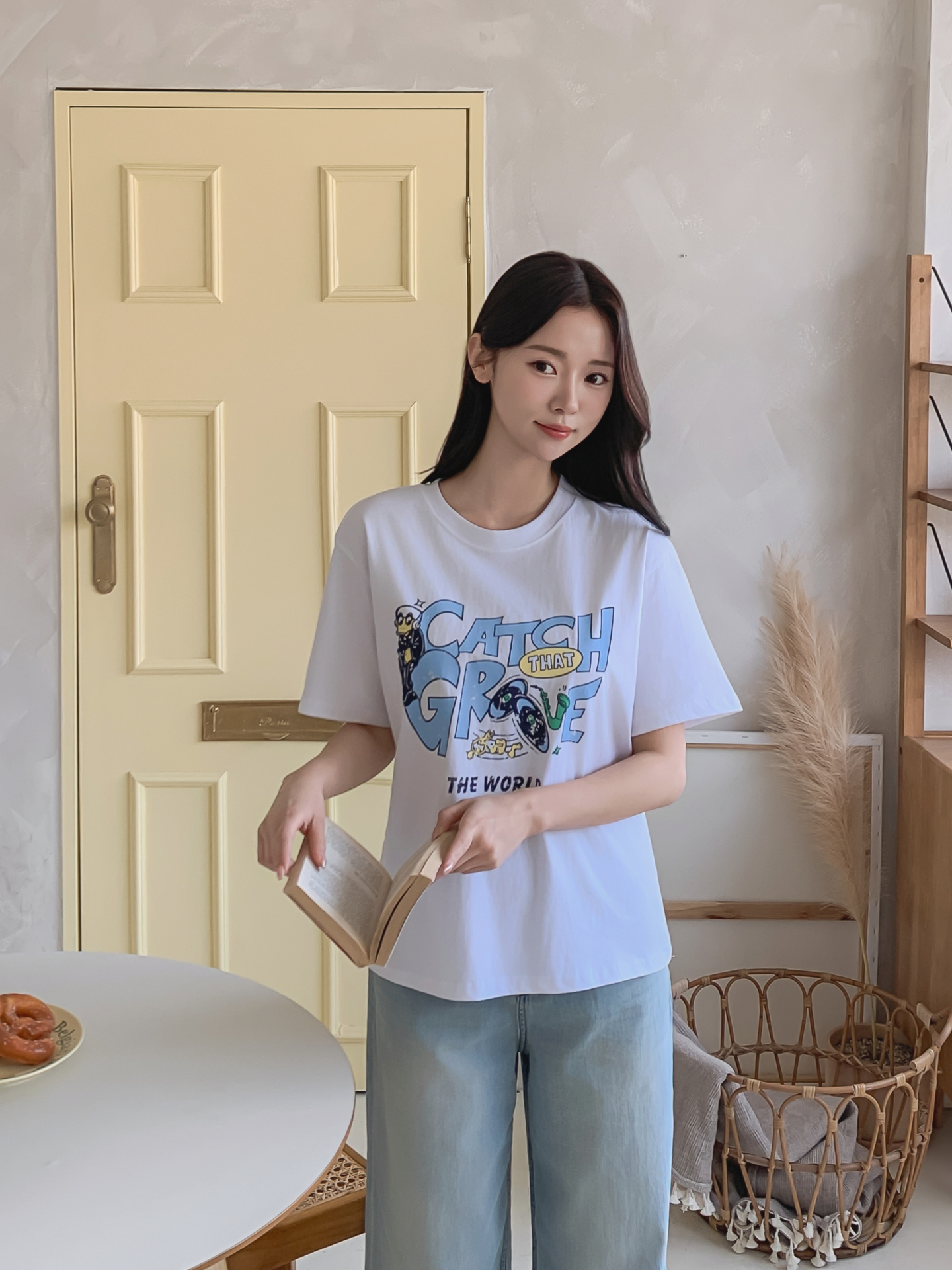 コットンラウンドネックベーシック半袖ロゴTシャツ | 詳細画像18
