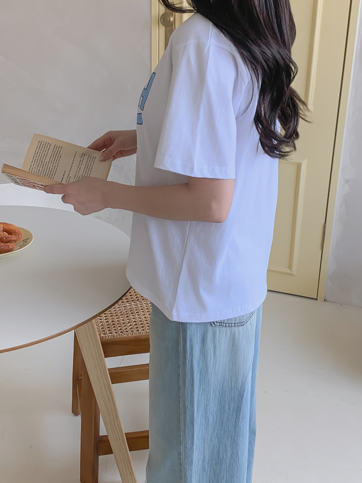 コットンラウンドネックベーシック半袖ロゴTシャツ | 詳細画像19