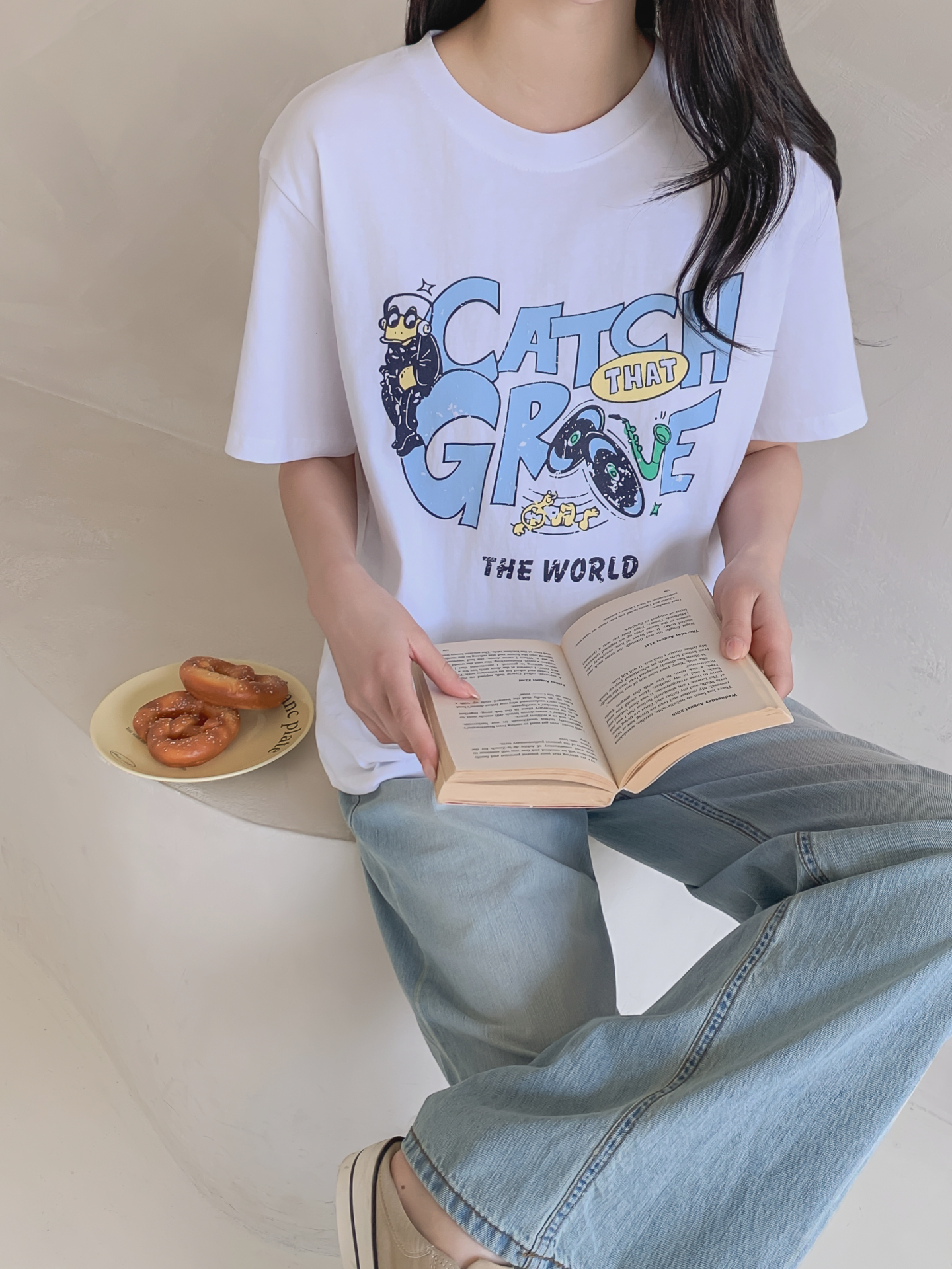 コットンラウンドネックベーシック半袖ロゴTシャツ | 詳細画像23