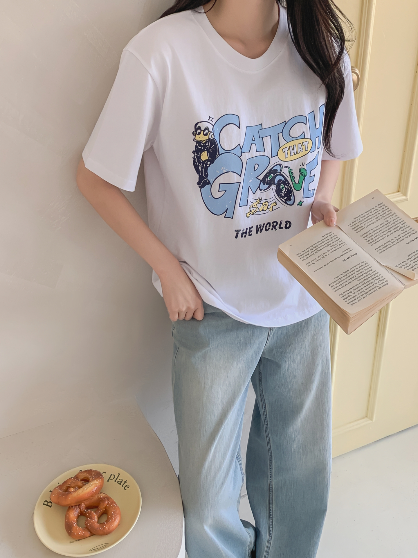 コットンラウンドネックベーシック半袖ロゴTシャツ | 詳細画像25