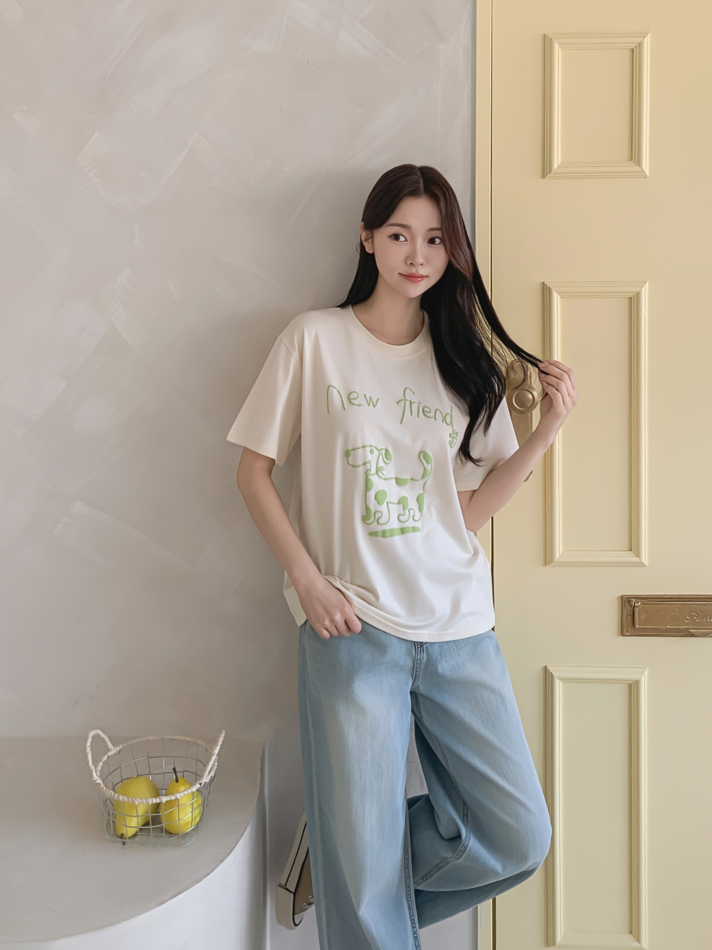 ラウンドネックベーシック半袖ロゴTシャツ | 詳細画像4