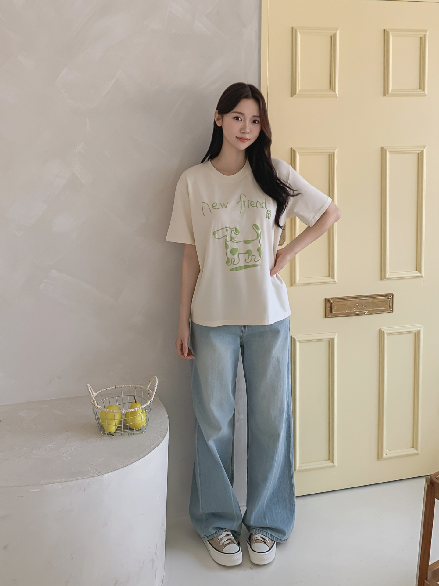 ラウンドネックベーシック半袖ロゴTシャツ | 詳細画像5