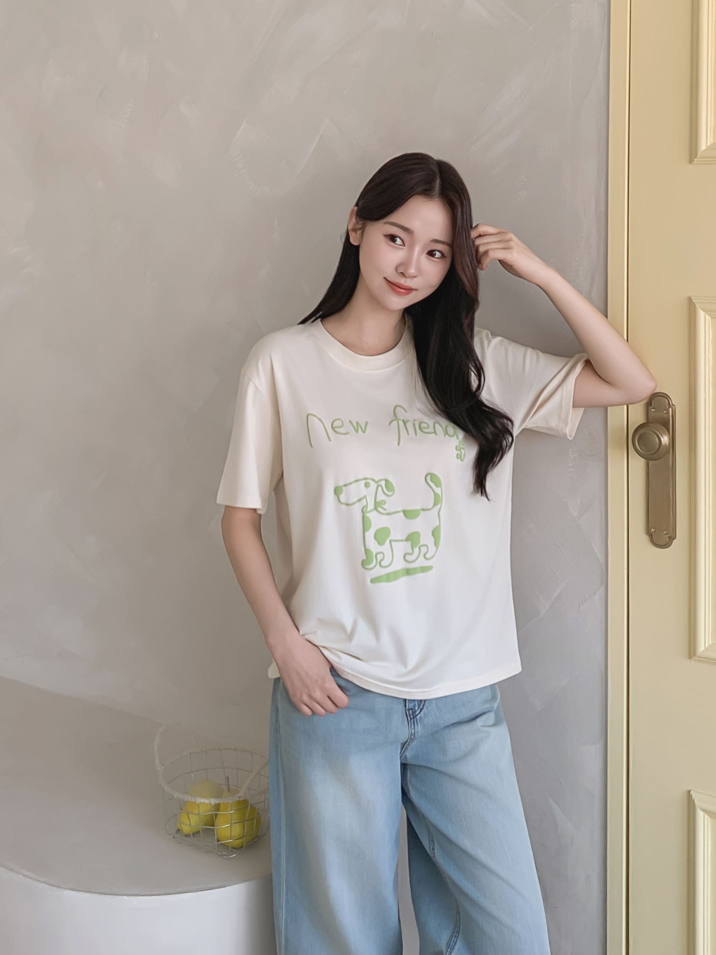 ラウンドネックベーシック半袖ロゴTシャツ | 詳細画像7