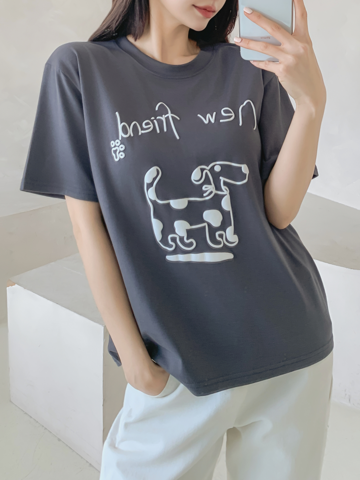 ラウンドネックベーシック半袖ロゴTシャツ | 詳細画像18