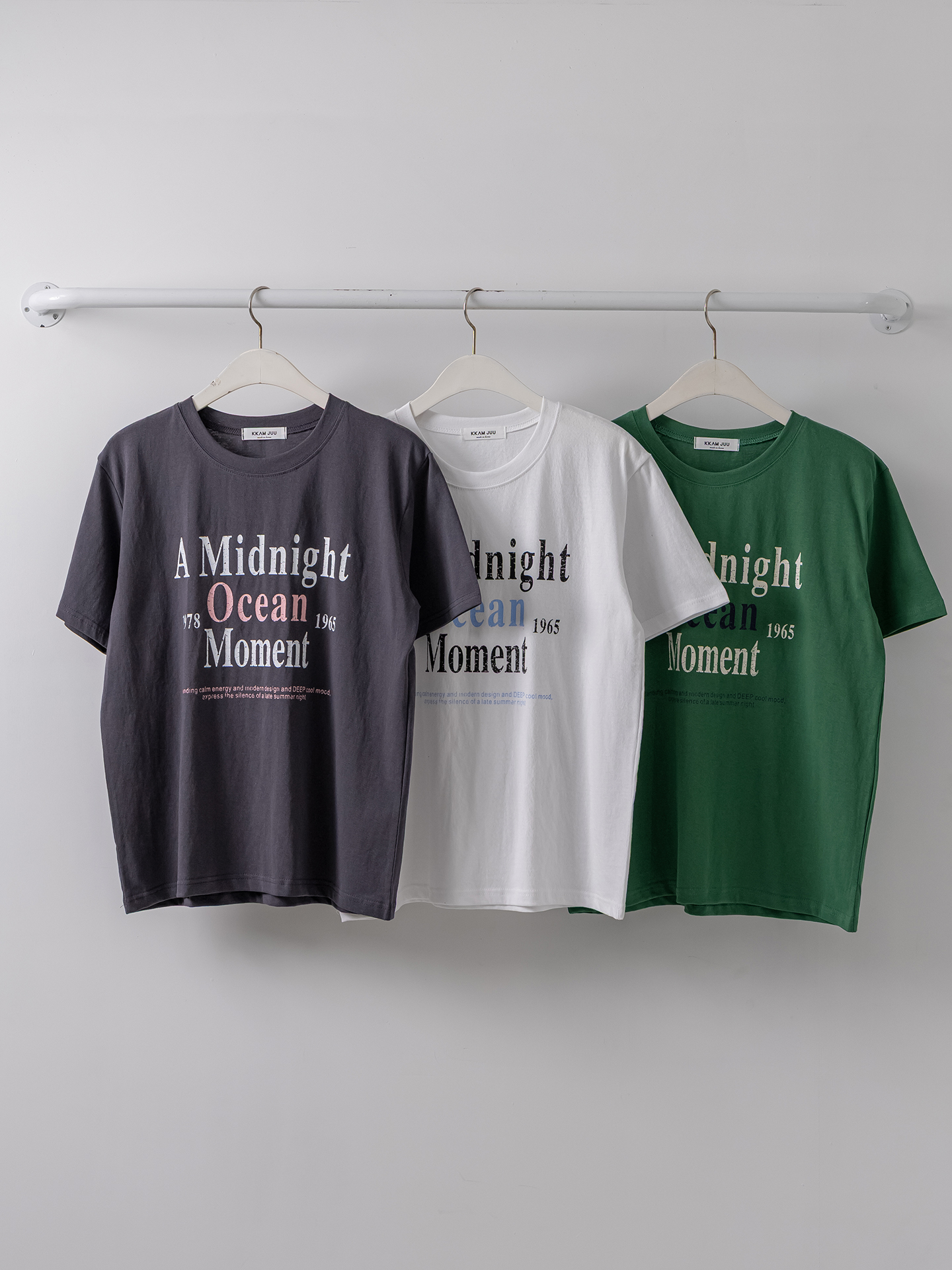 コットンラウンドネックベーシックルーズ半袖ロゴTシャツ | 詳細画像31