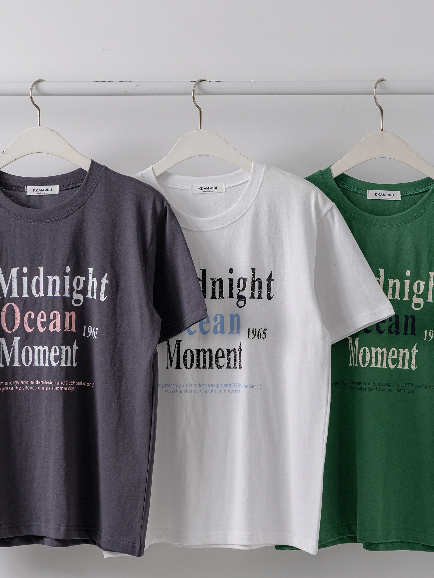 コットンラウンドネックベーシックルーズ半袖ロゴTシャツ | 詳細画像32