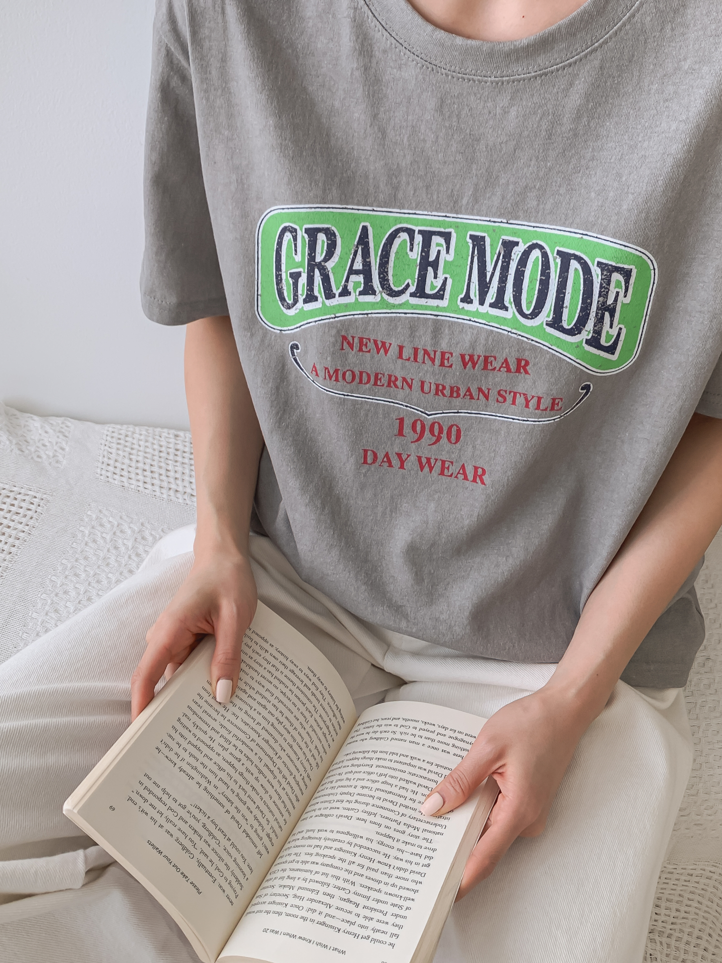 コットンラウンドネックベーシック半袖ロゴTシャツ | 詳細画像13
