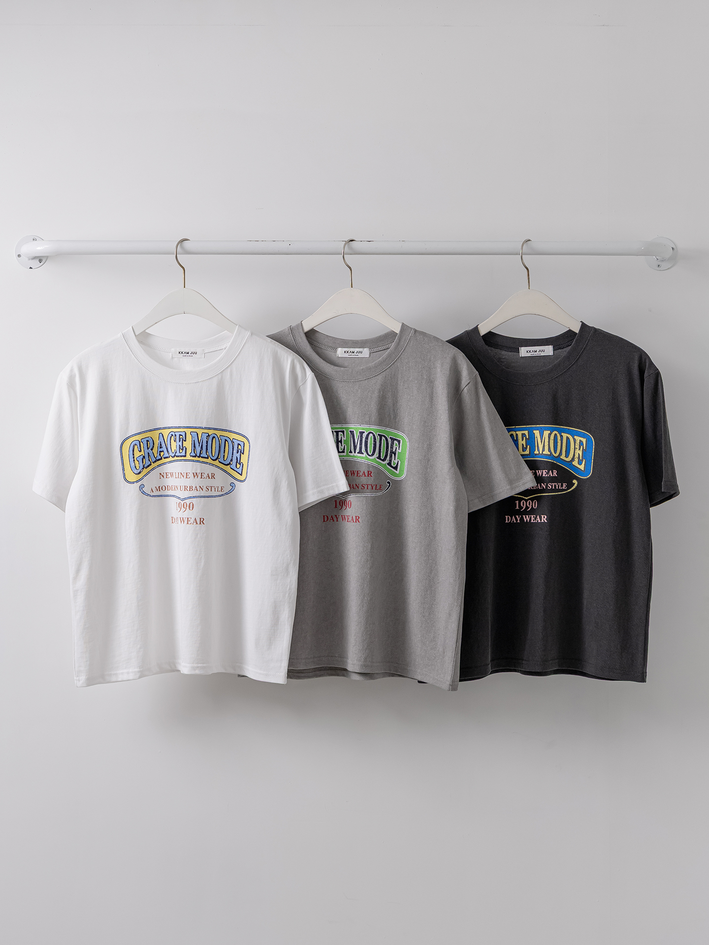 コットンラウンドネックベーシック半袖ロゴTシャツ | 詳細画像34
