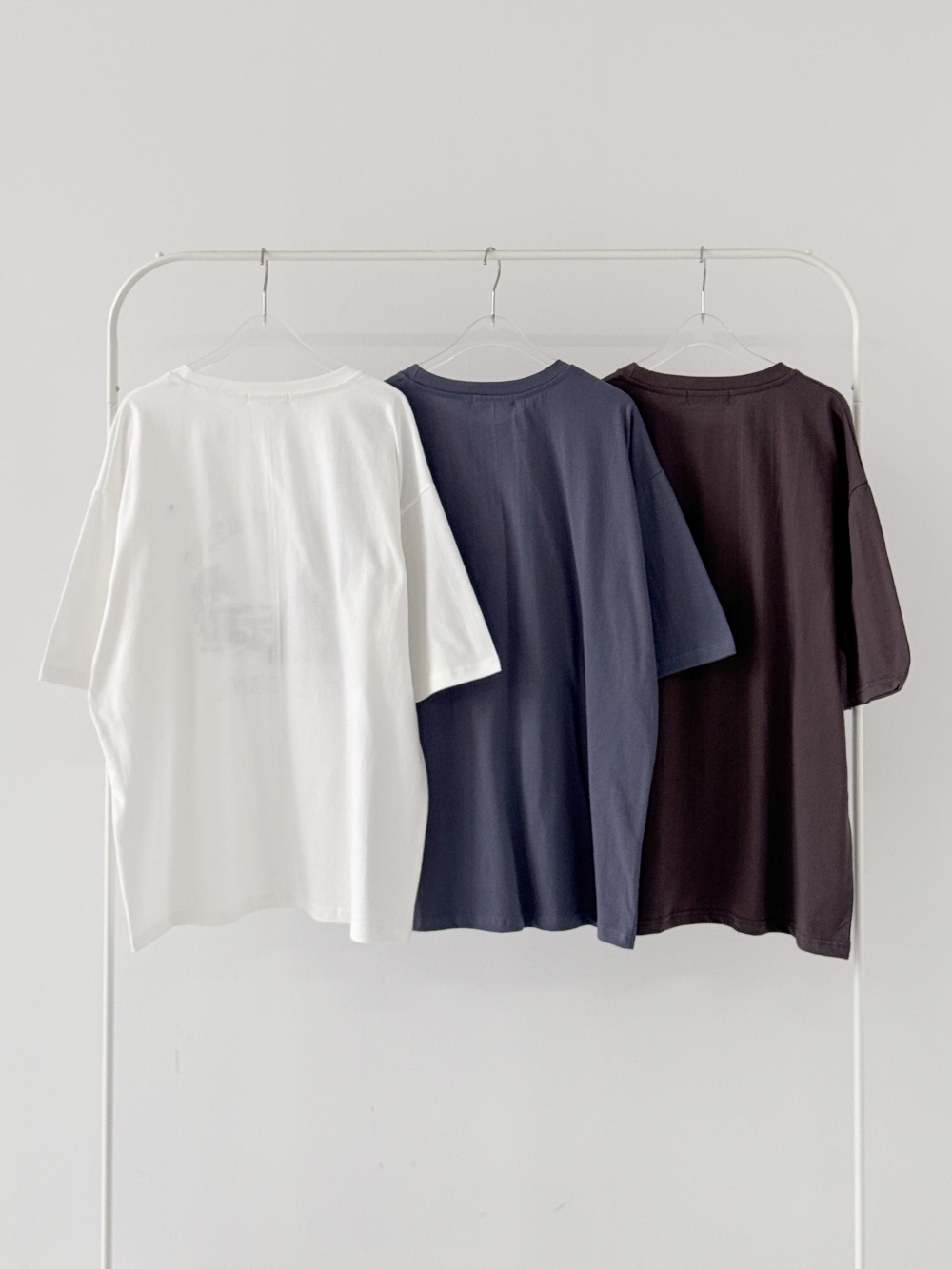 ラウンドネックオーバーサイズルーズ半袖ドロップショルダーレタリングプリントTシャツ | 詳細画像12
