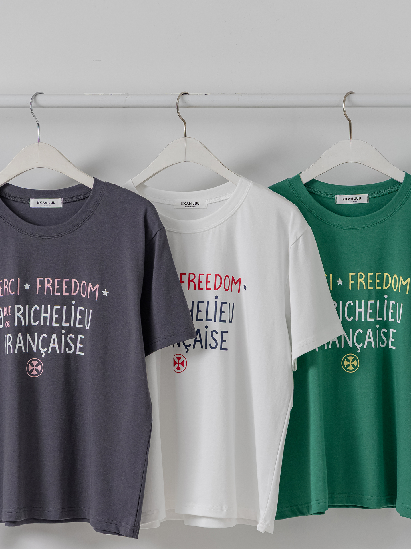 ラウンドネック半袖レタリングTシャツ | 詳細画像3