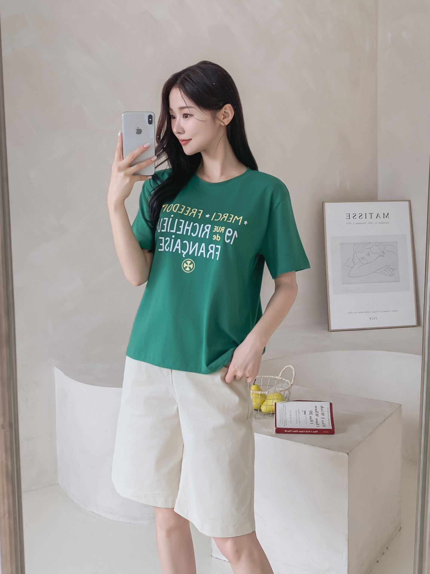 ラウンドネック半袖レタリングTシャツ | 詳細画像20