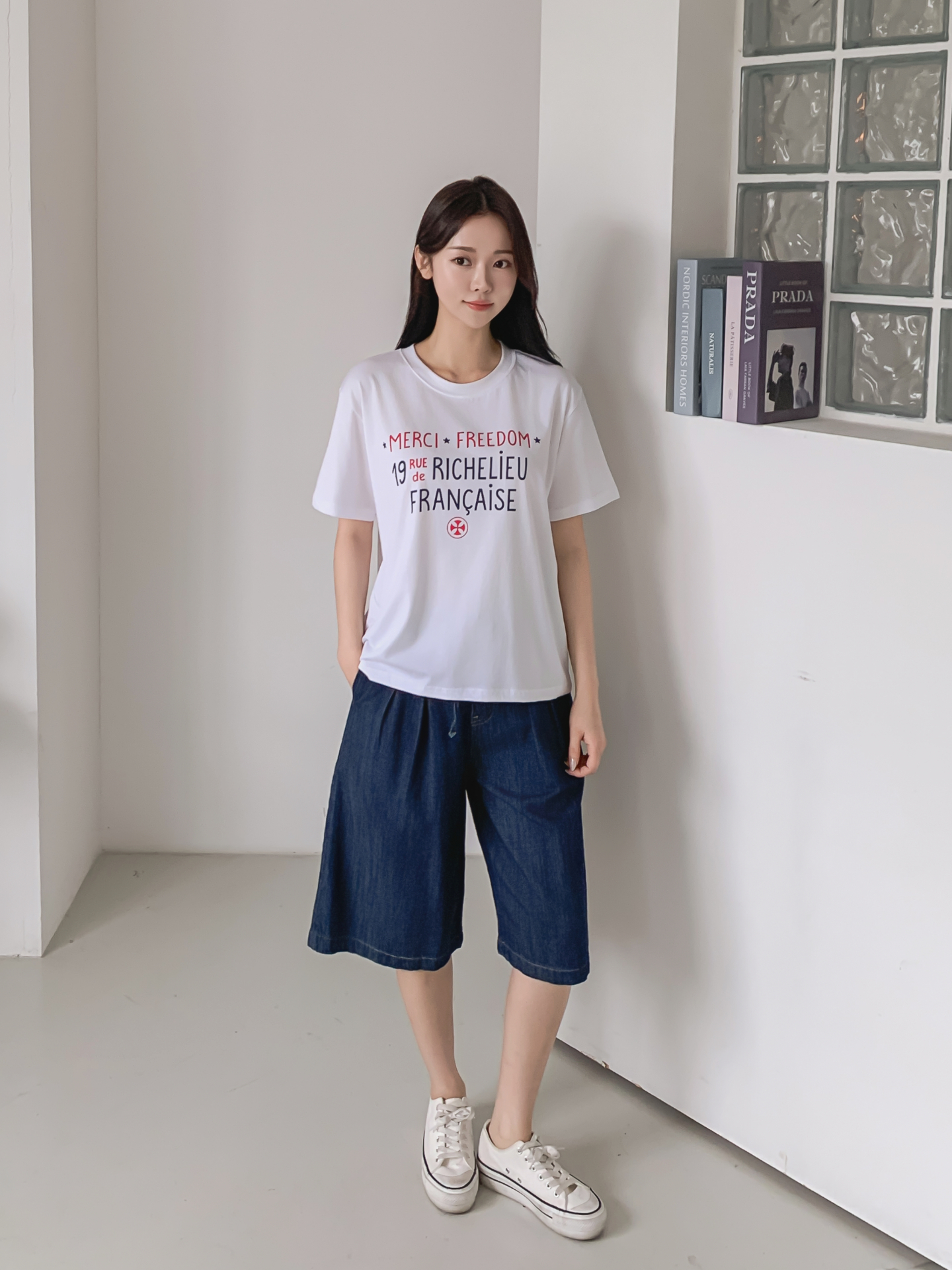 ラウンドネック半袖レタリングTシャツ | 詳細画像21