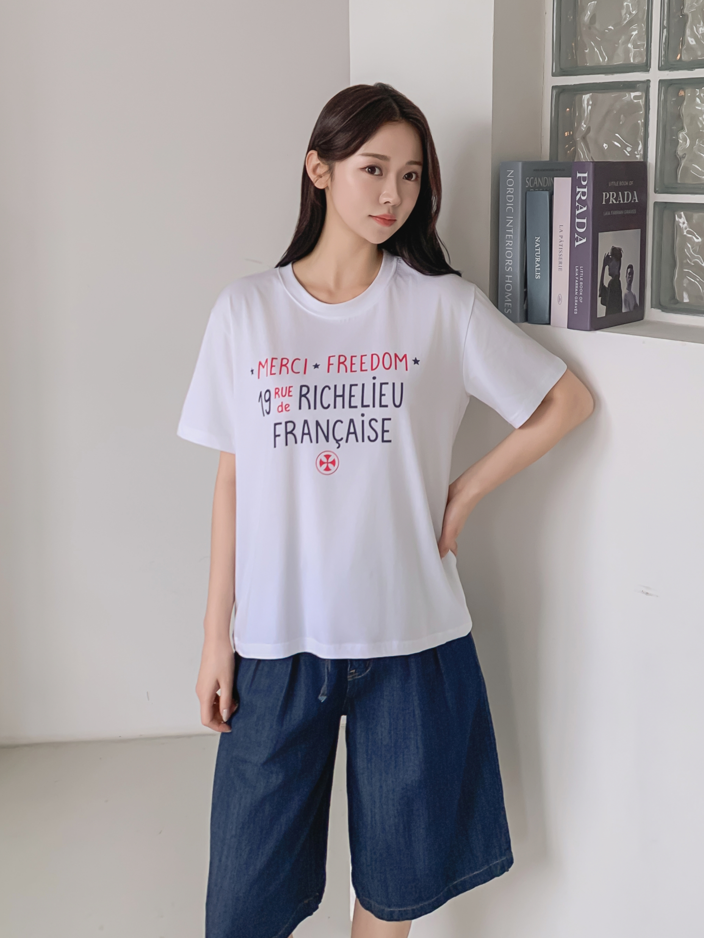 ラウンドネック半袖レタリングTシャツ | 詳細画像22