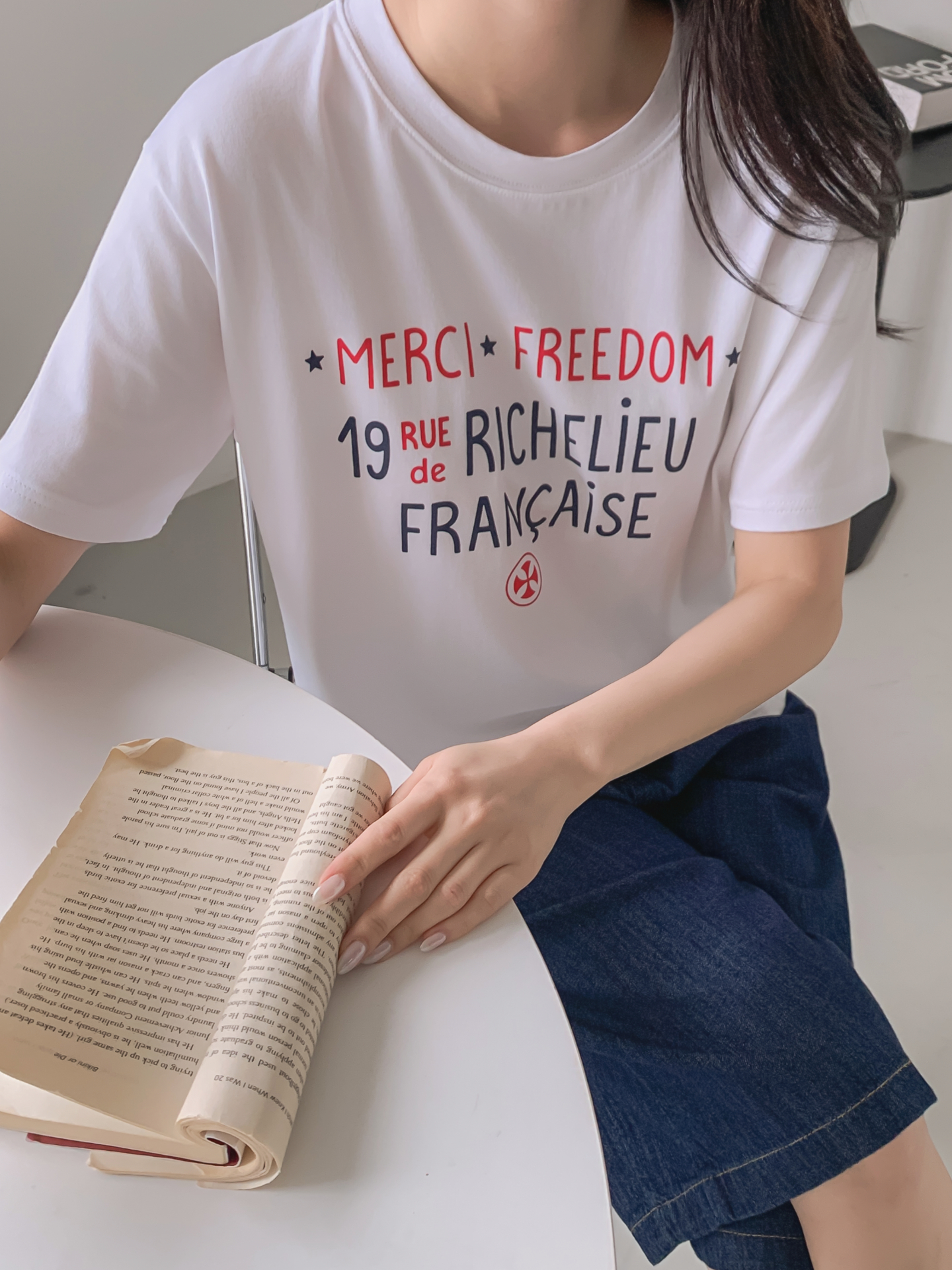 ラウンドネック半袖レタリングTシャツ | 詳細画像28