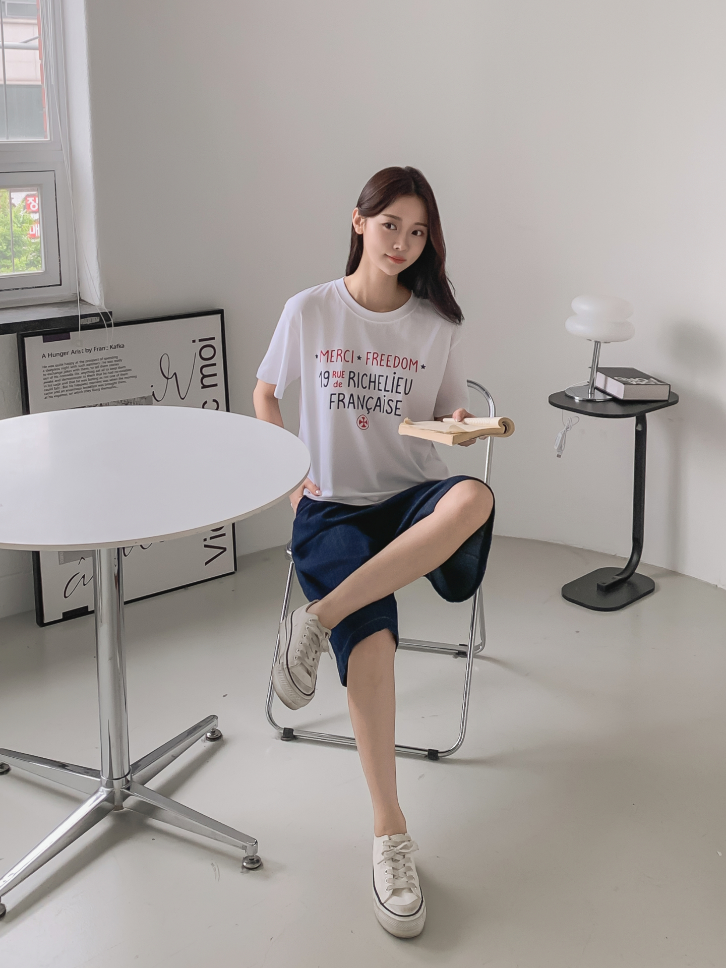 ラウンドネック半袖レタリングTシャツ | 詳細画像29