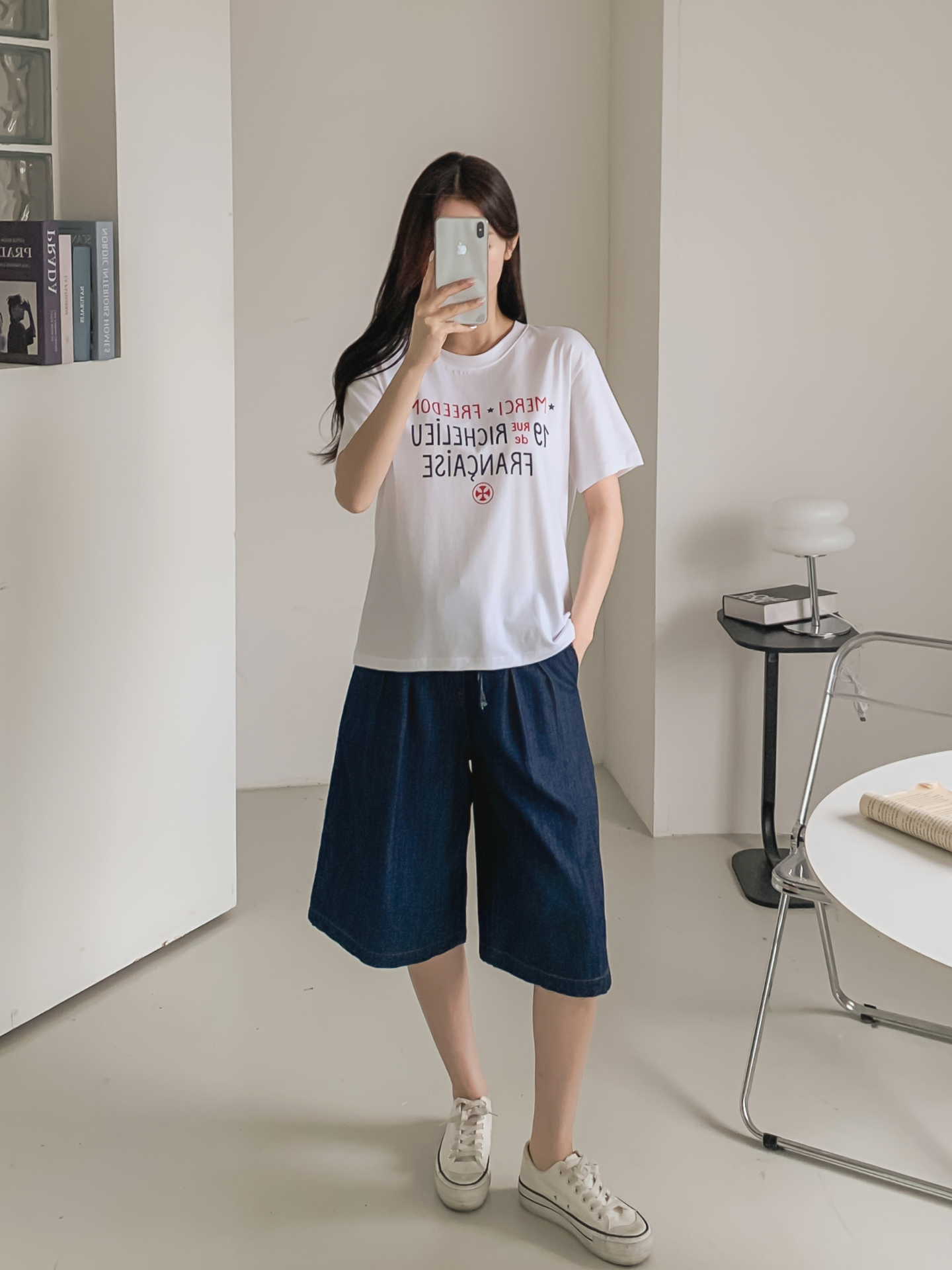 ラウンドネック半袖レタリングTシャツ | 詳細画像32