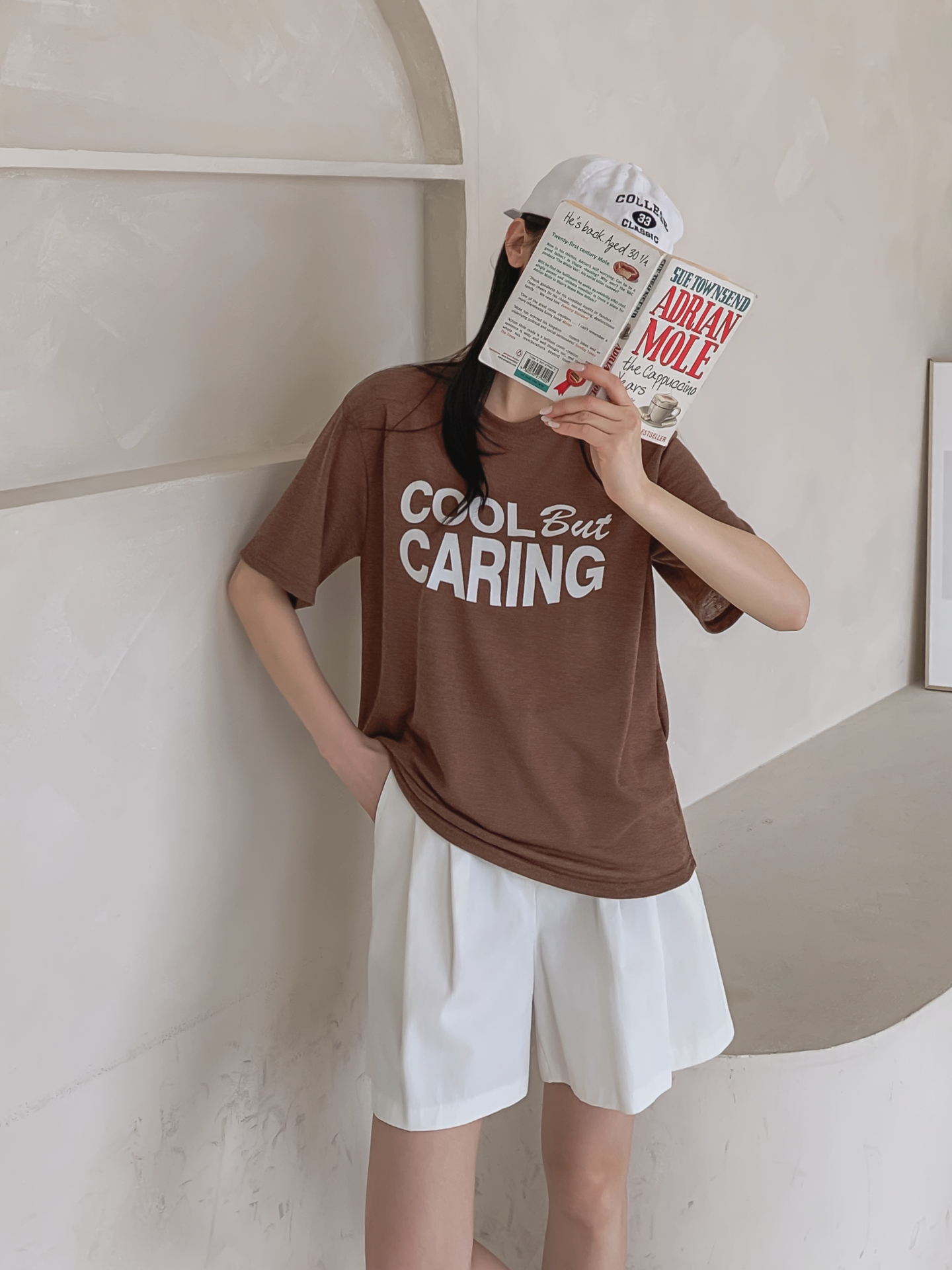 リネン混ラウンドネック半袖レタリングTシャツ | 詳細画像9
