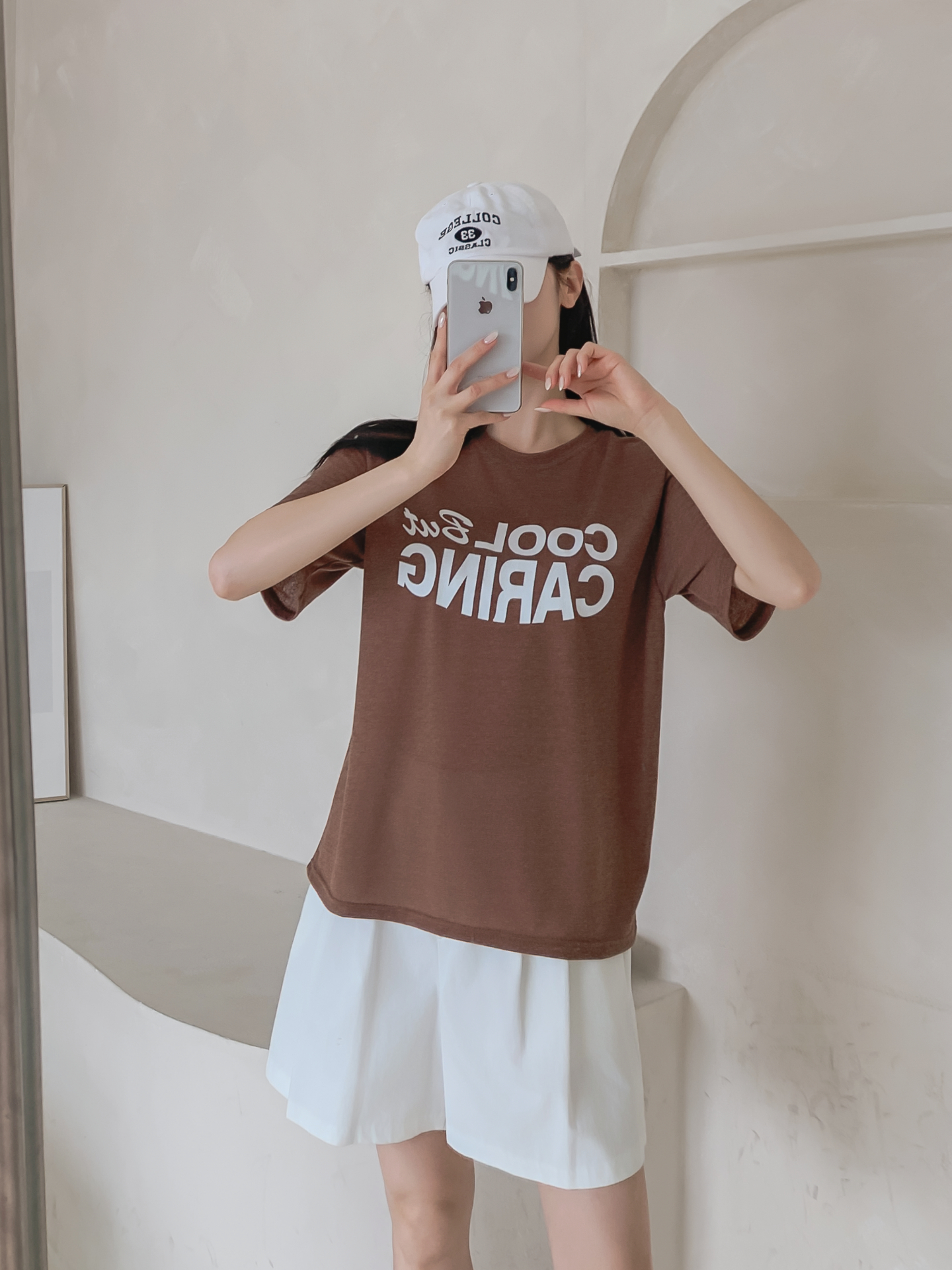 リネン混ラウンドネック半袖レタリングTシャツ | 詳細画像16