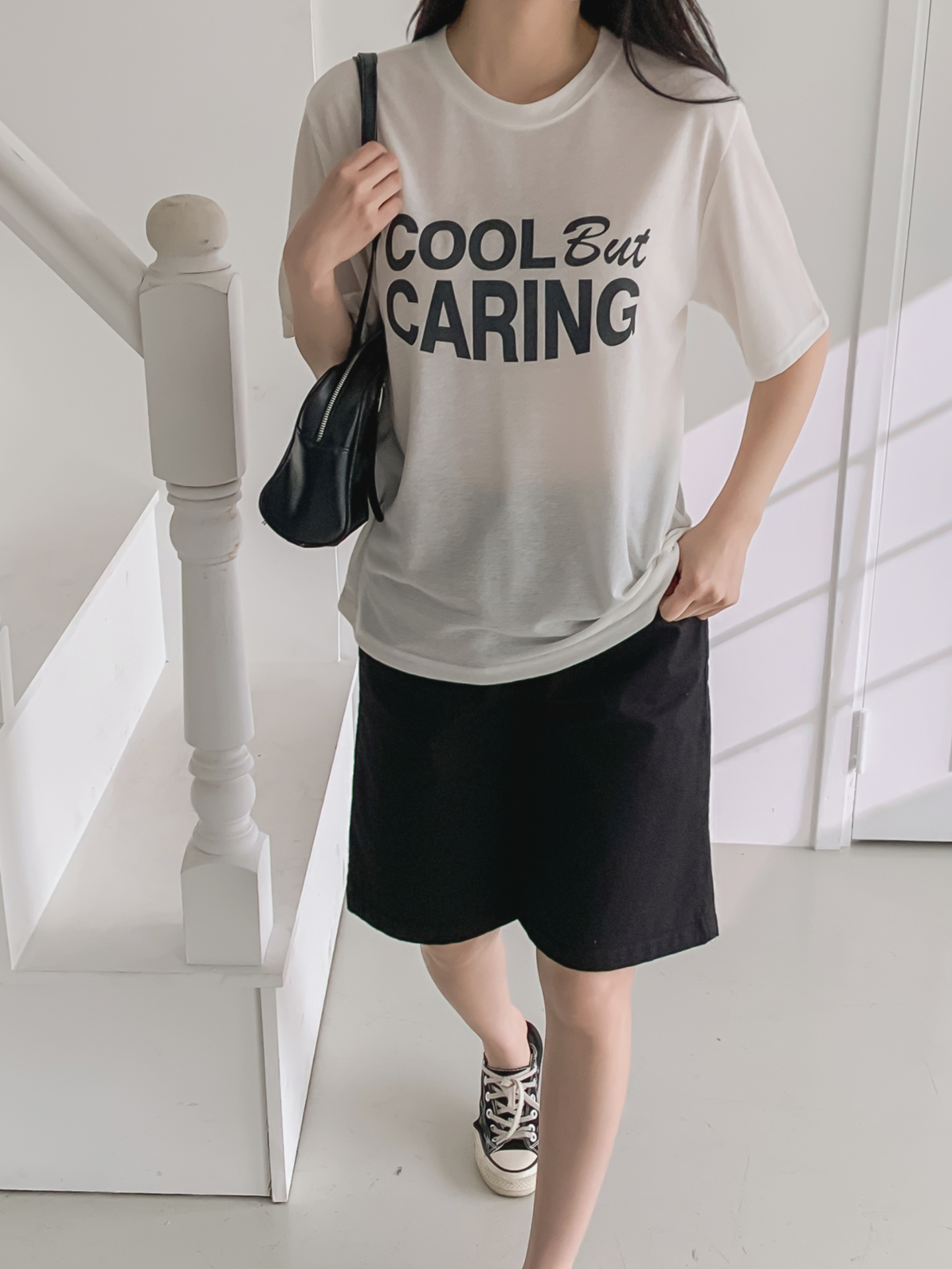 リネン混ラウンドネック半袖レタリングTシャツ | 詳細画像18