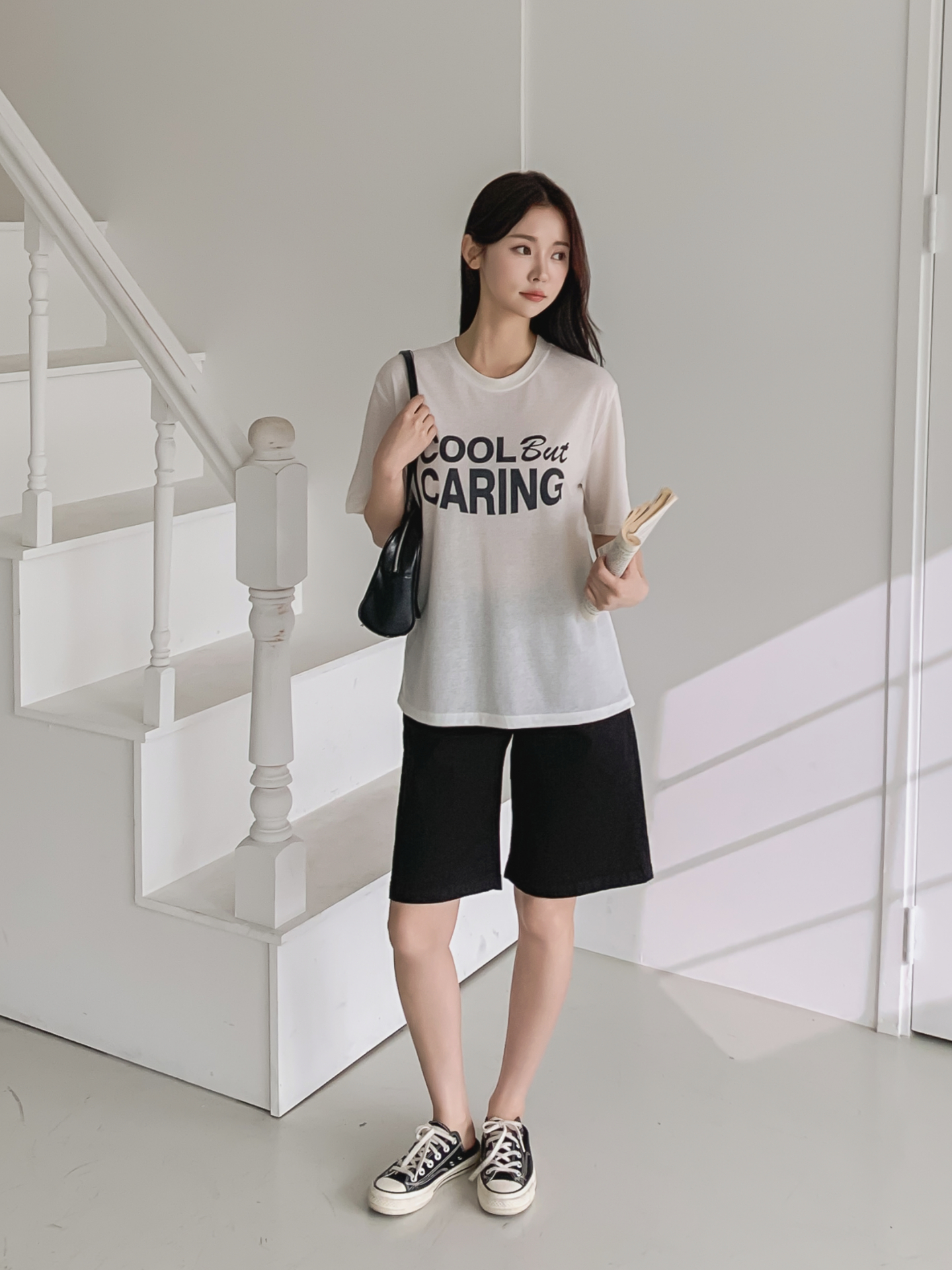 リネン混ラウンドネック半袖レタリングTシャツ | 詳細画像21