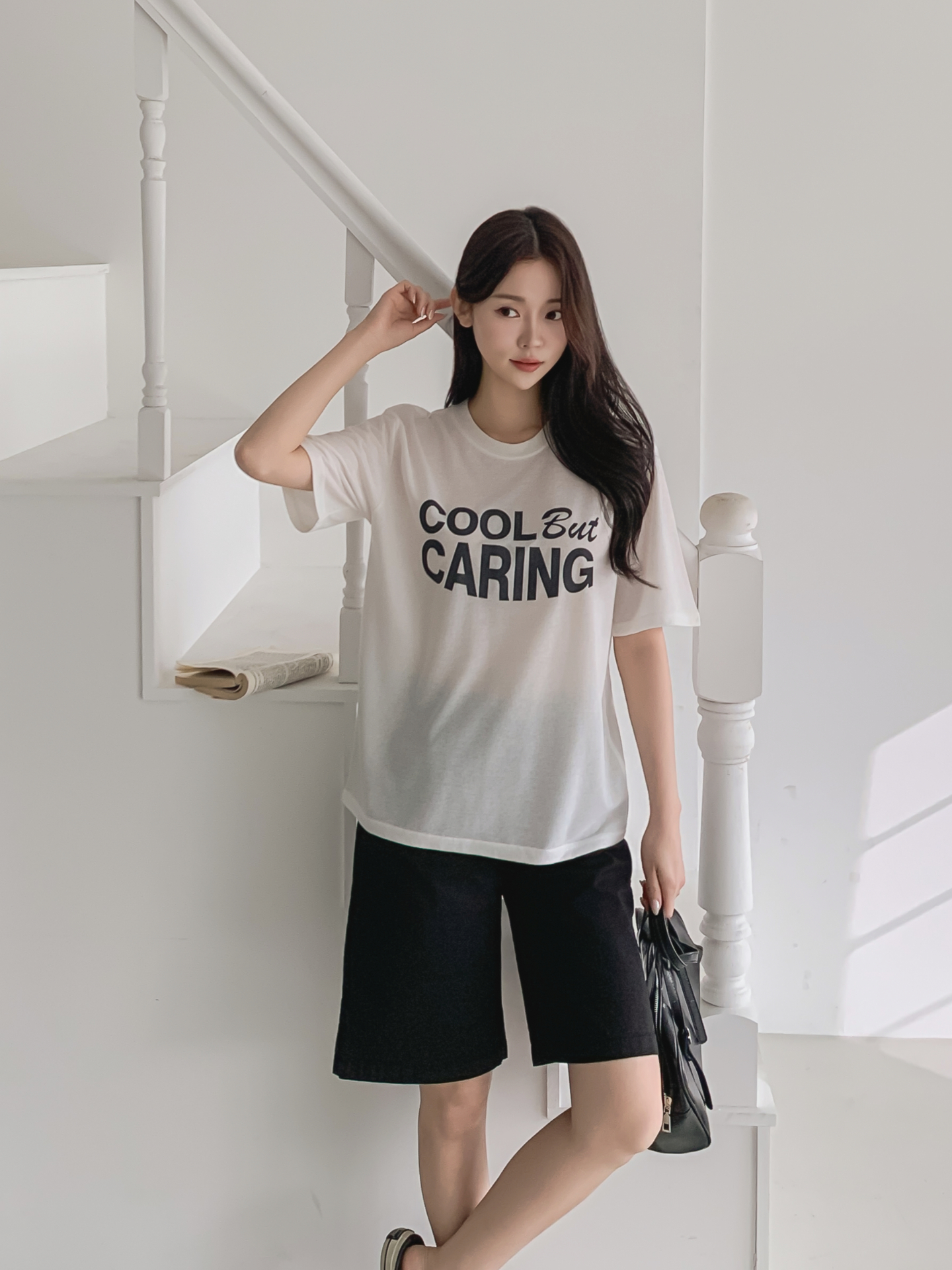 リネン混ラウンドネック半袖レタリングTシャツ | 詳細画像28
