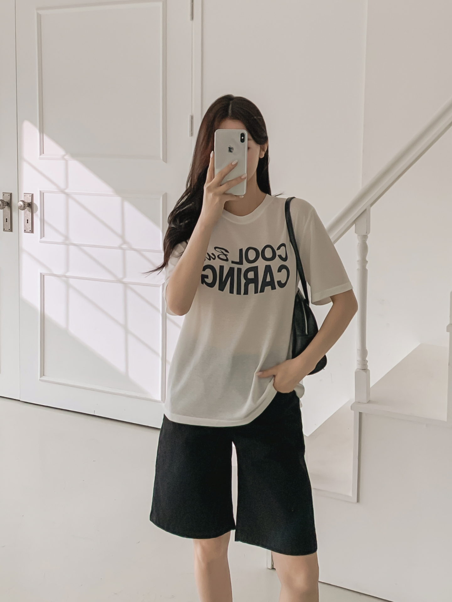 リネン混ラウンドネック半袖レタリングTシャツ | 詳細画像30