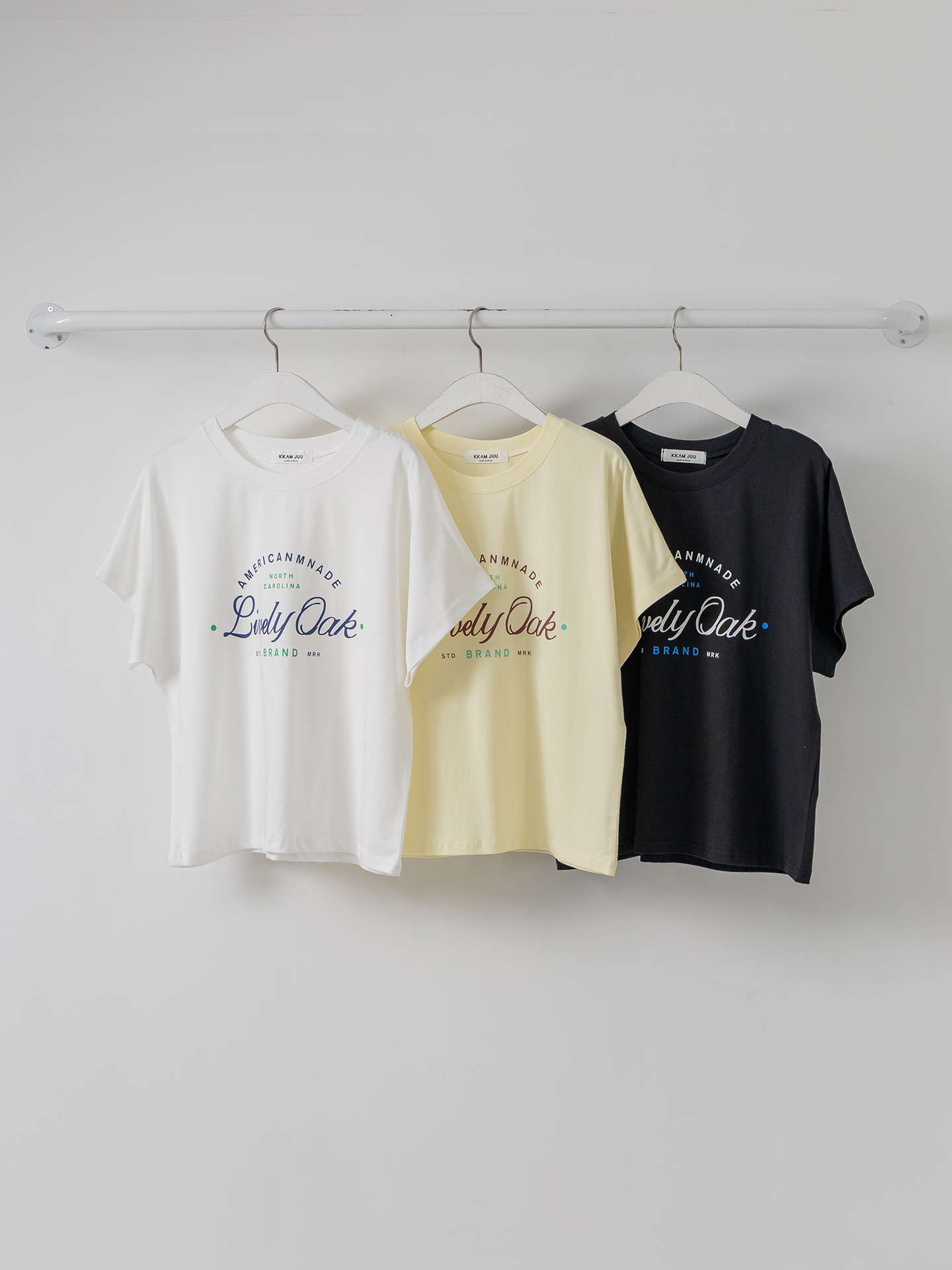 ラウンドネック半袖レタリングTシャツ | 詳細画像2