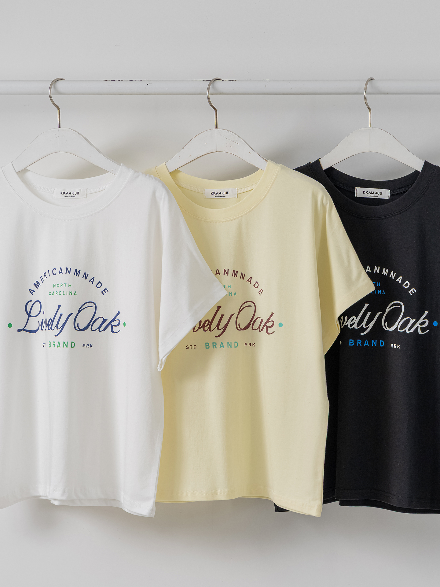 ラウンドネック半袖レタリングTシャツ | 詳細画像3