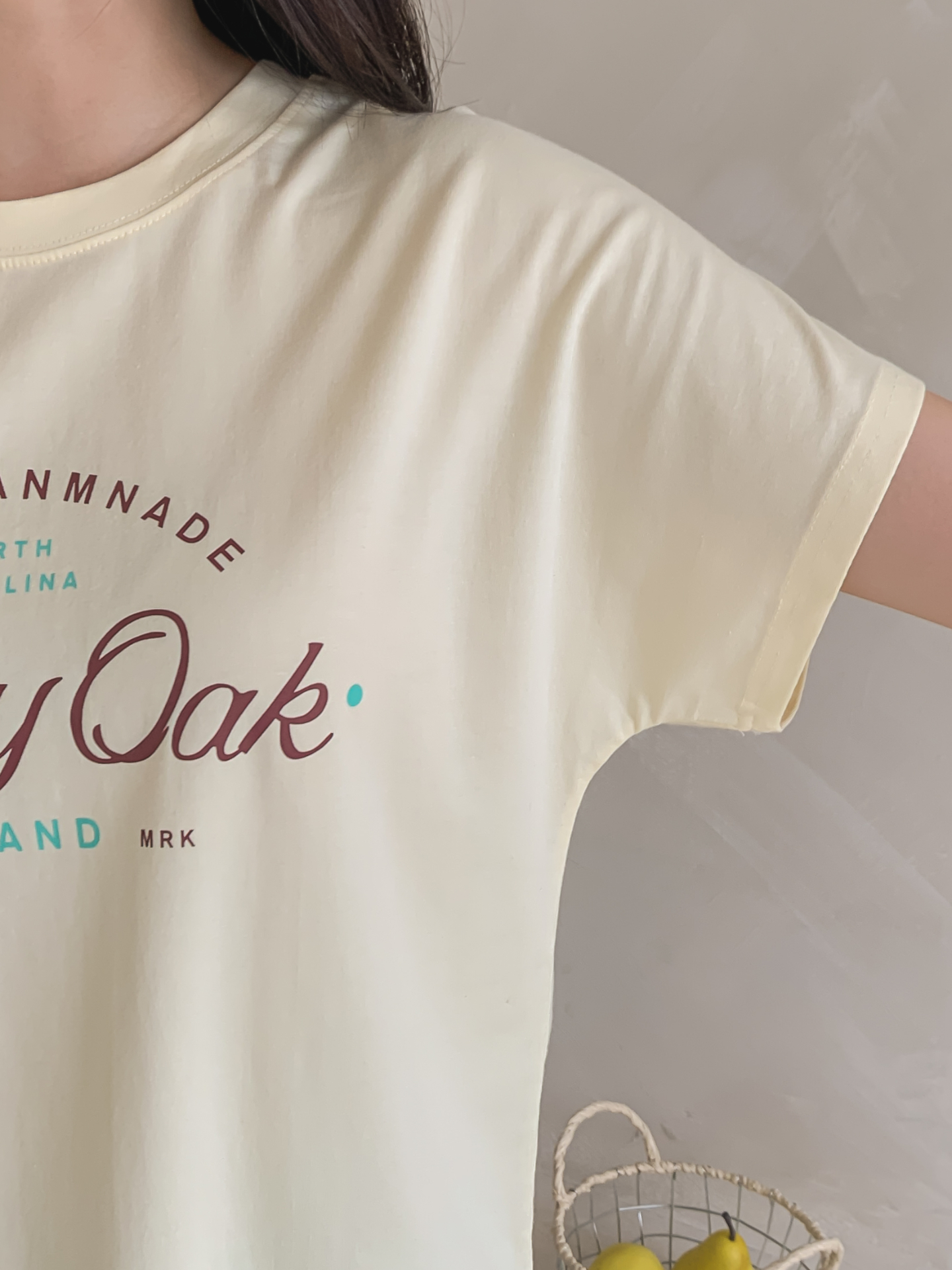 ラウンドネック半袖レタリングTシャツ | 詳細画像11