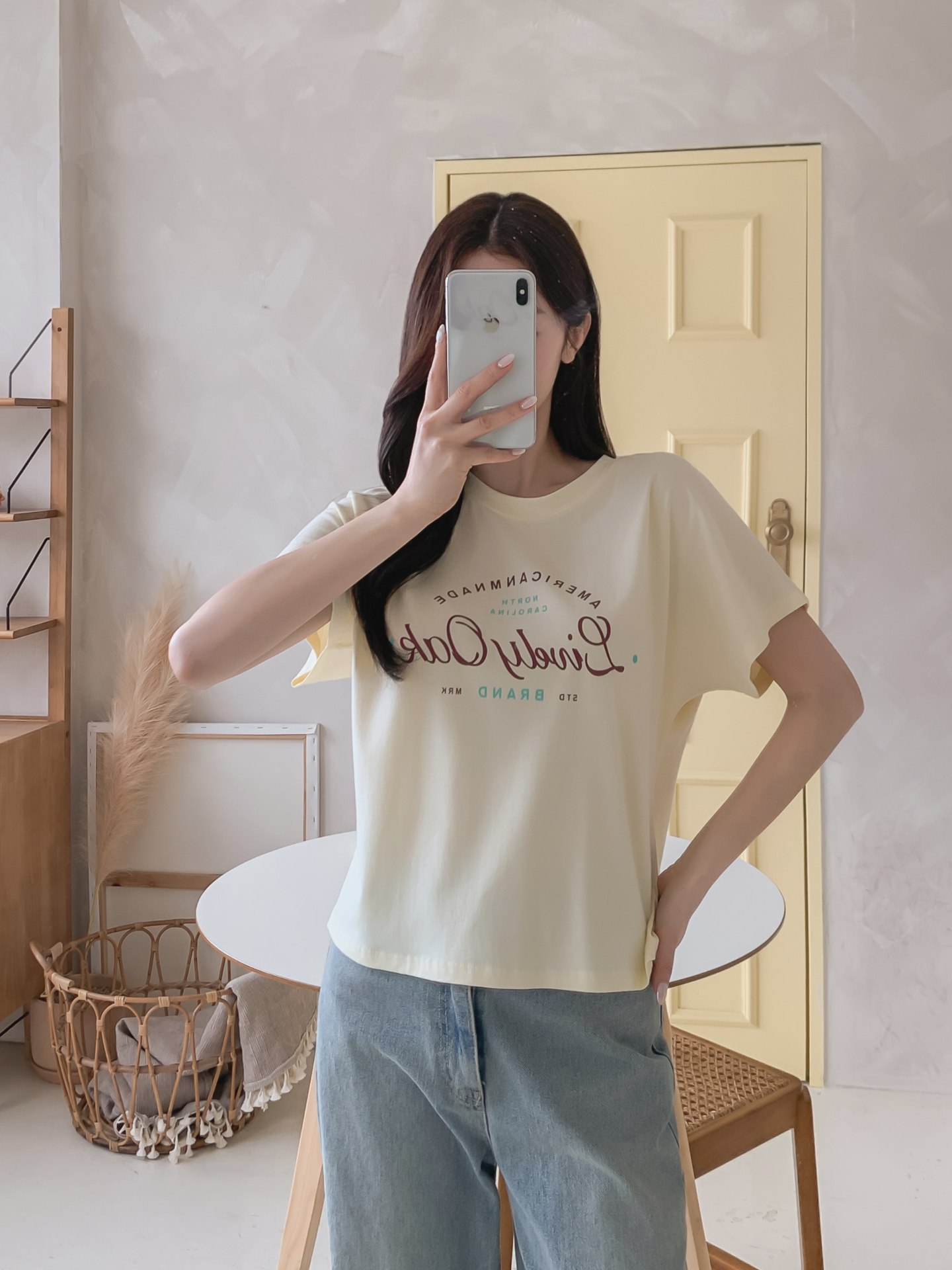 ラウンドネック半袖レタリングTシャツ | 詳細画像18