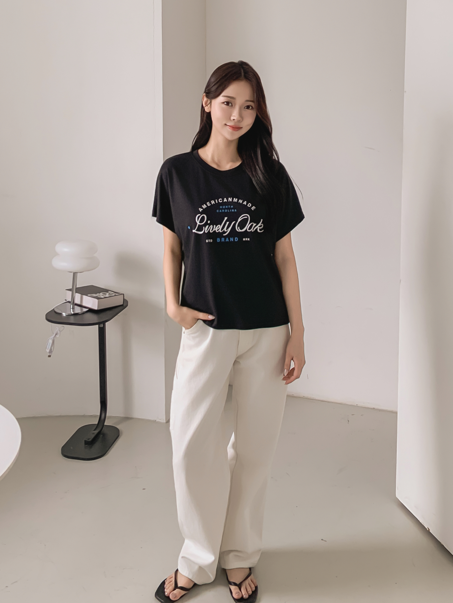 ラウンドネック半袖レタリングTシャツ | 詳細画像19