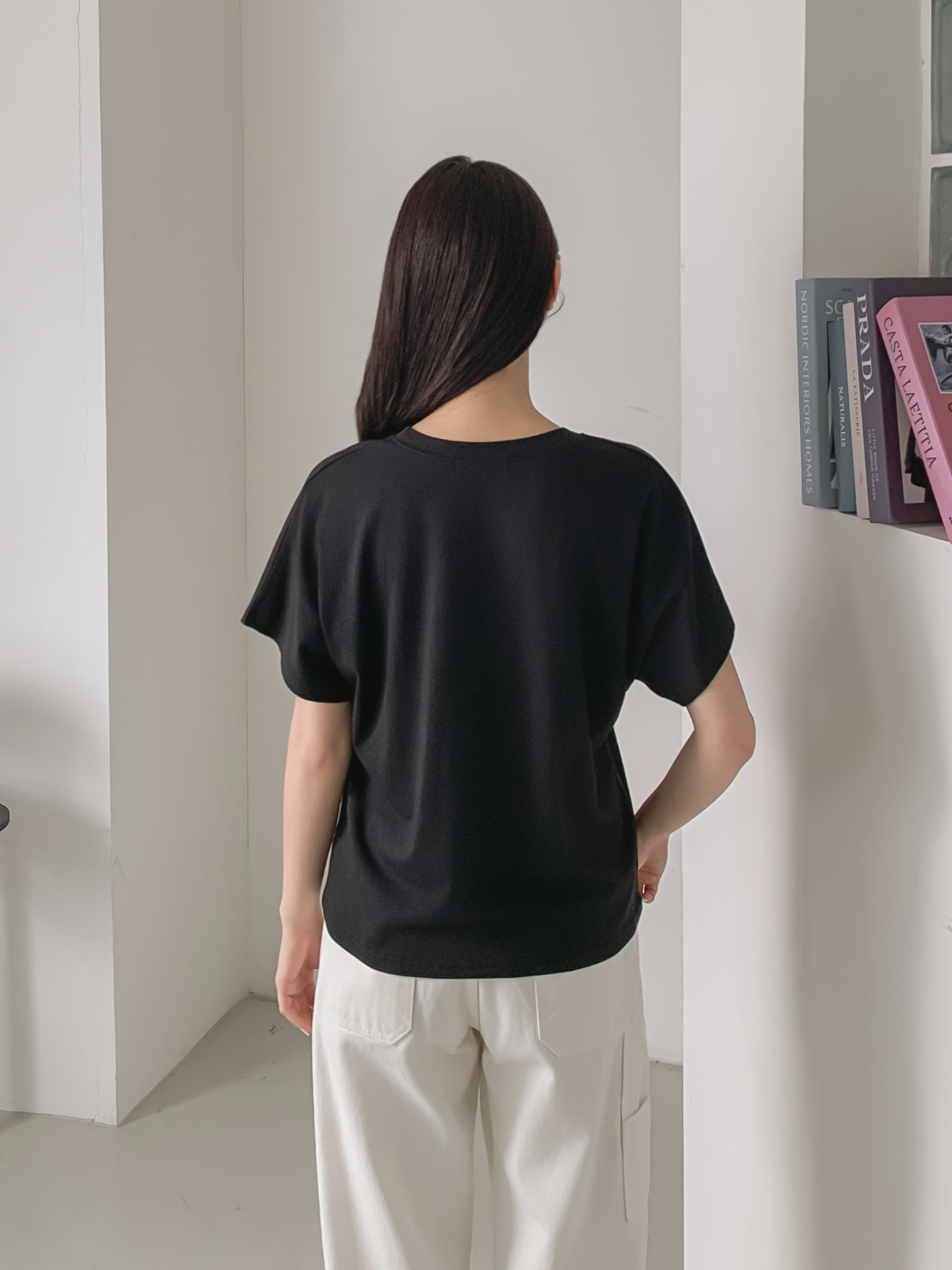 ラウンドネック半袖レタリングTシャツ | 詳細画像23