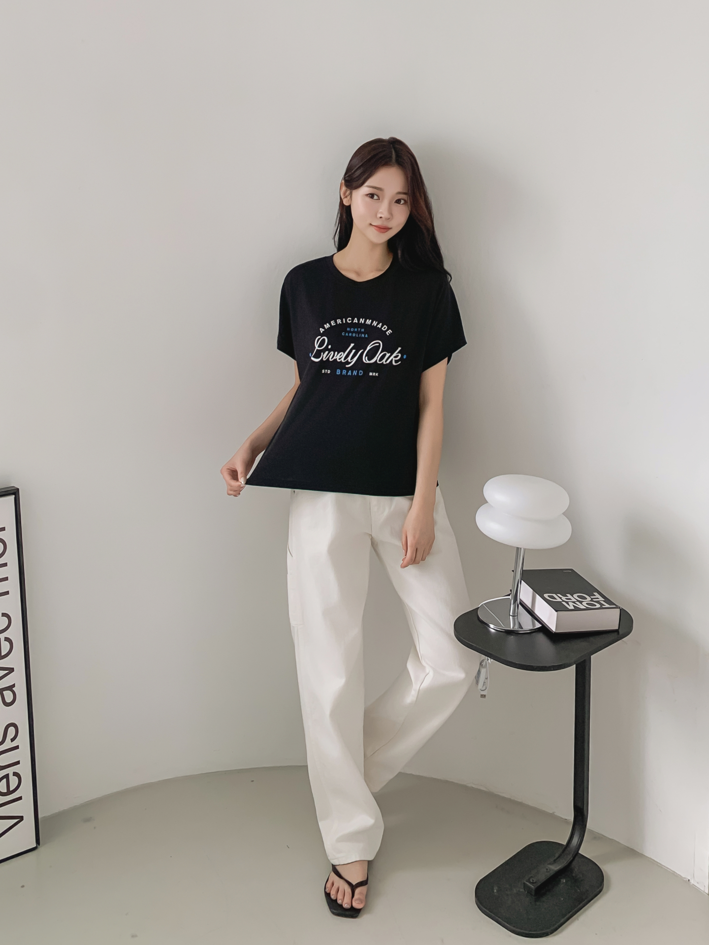 ラウンドネック半袖レタリングTシャツ | 詳細画像30
