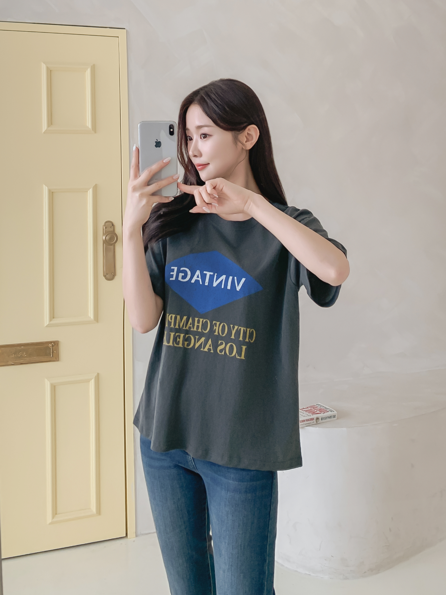 コットンラウンドネック半袖プリントTシャツ | 詳細画像16