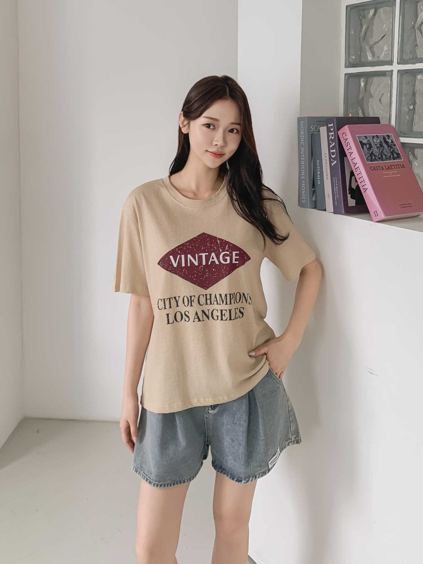 コットンラウンドネック半袖プリントTシャツ | 詳細画像19
