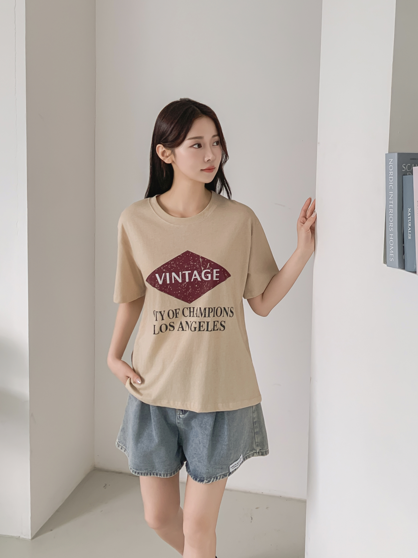 コットンラウンドネック半袖プリントTシャツ | 詳細画像21