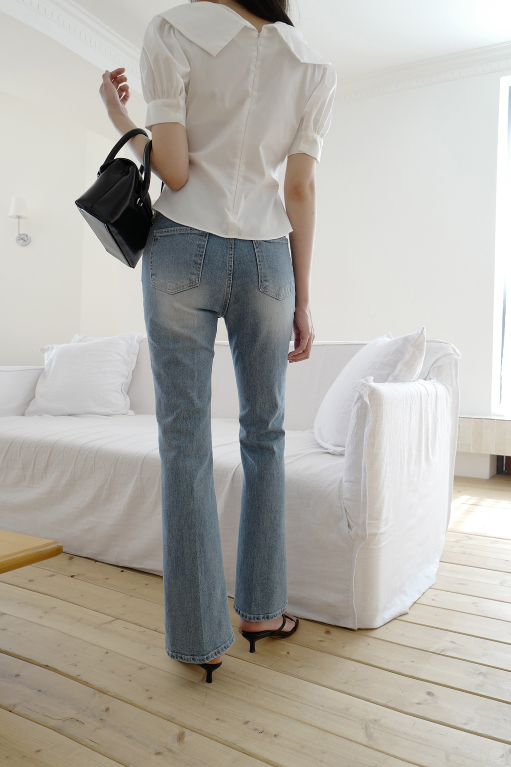 ストレッチコットンポケットスリムブーツカット無地デニムパンツオールシーズン | DHOLIC | 詳細画像9