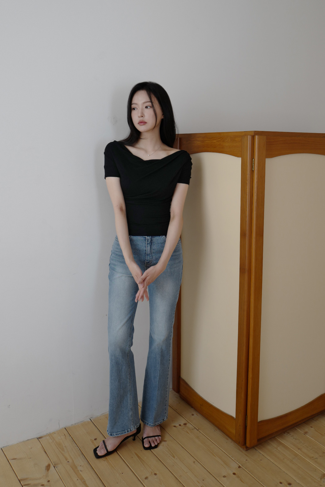 ストレッチコットンポケットスリムブーツカット無地デニムパンツオールシーズン | DHOLIC | 詳細画像23