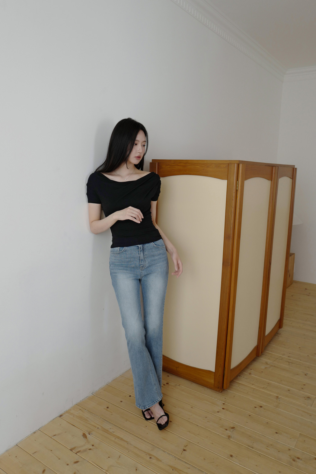 ストレッチコットンポケットスリムブーツカット無地デニムパンツオールシーズン | DHOLIC | 詳細画像24