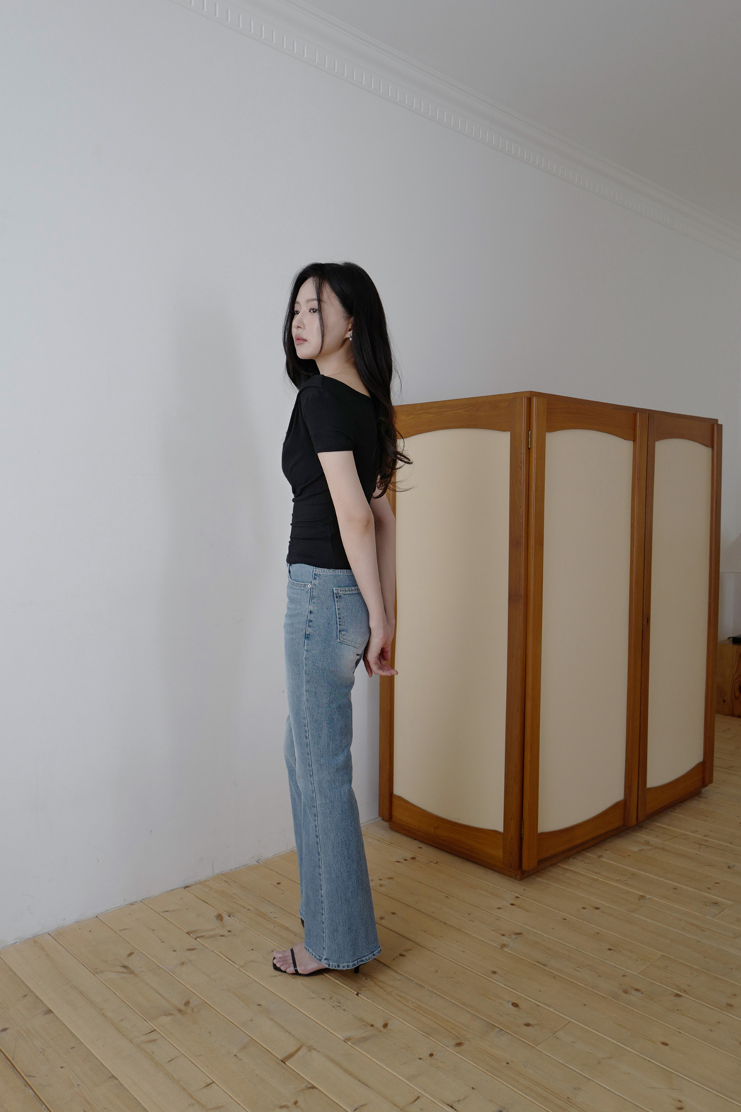 ストレッチコットンポケットスリムブーツカット無地デニムパンツオールシーズン | DHOLIC | 詳細画像28