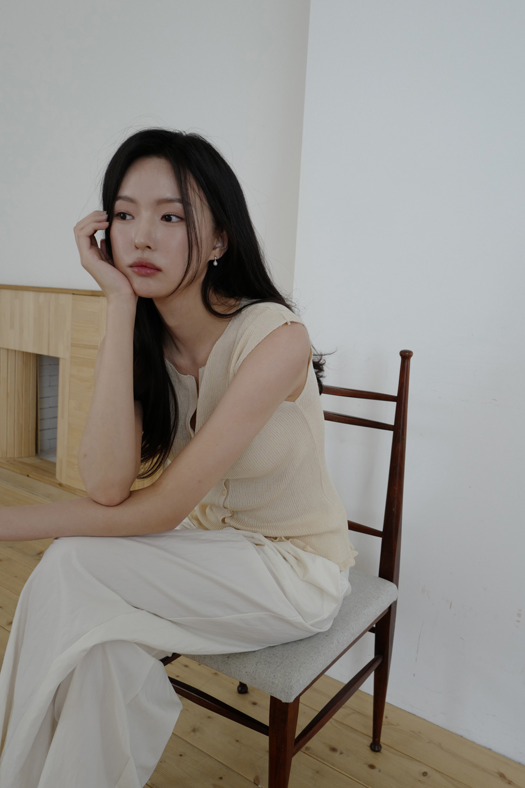 ナイロンドローストリングピンタックワイド無地パンツ春夏秋 | DHOLIC | 詳細画像11