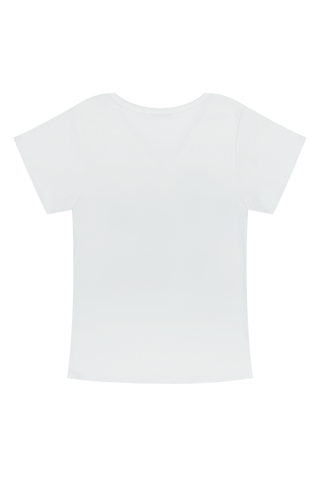ストレッチVネックギャザーセミクロップド無地TシャツSS | 詳細画像28