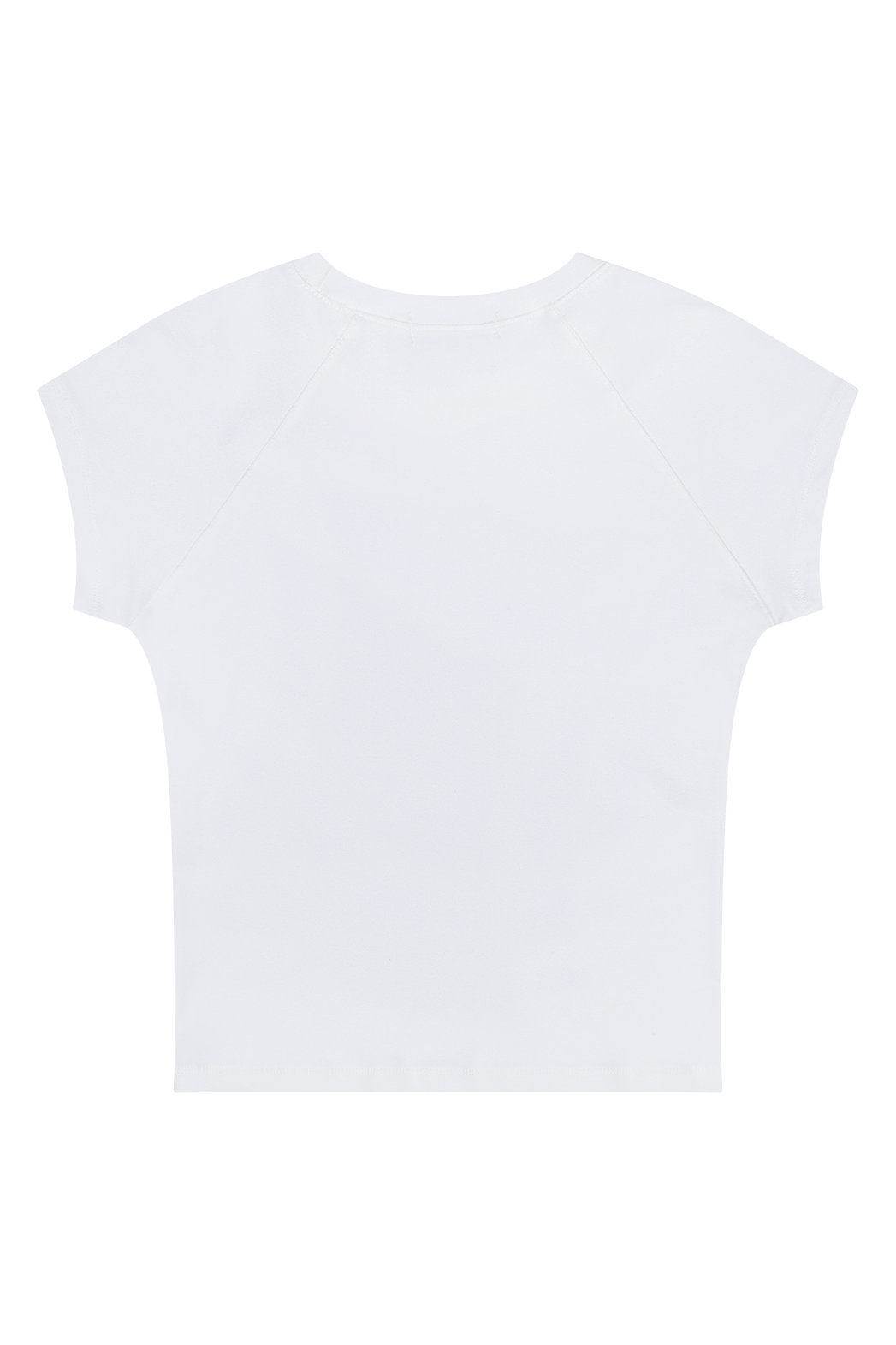 ストレッチコットンベーシックキャップスリーブラグランクロップド無地TシャツSS | 詳細画像27